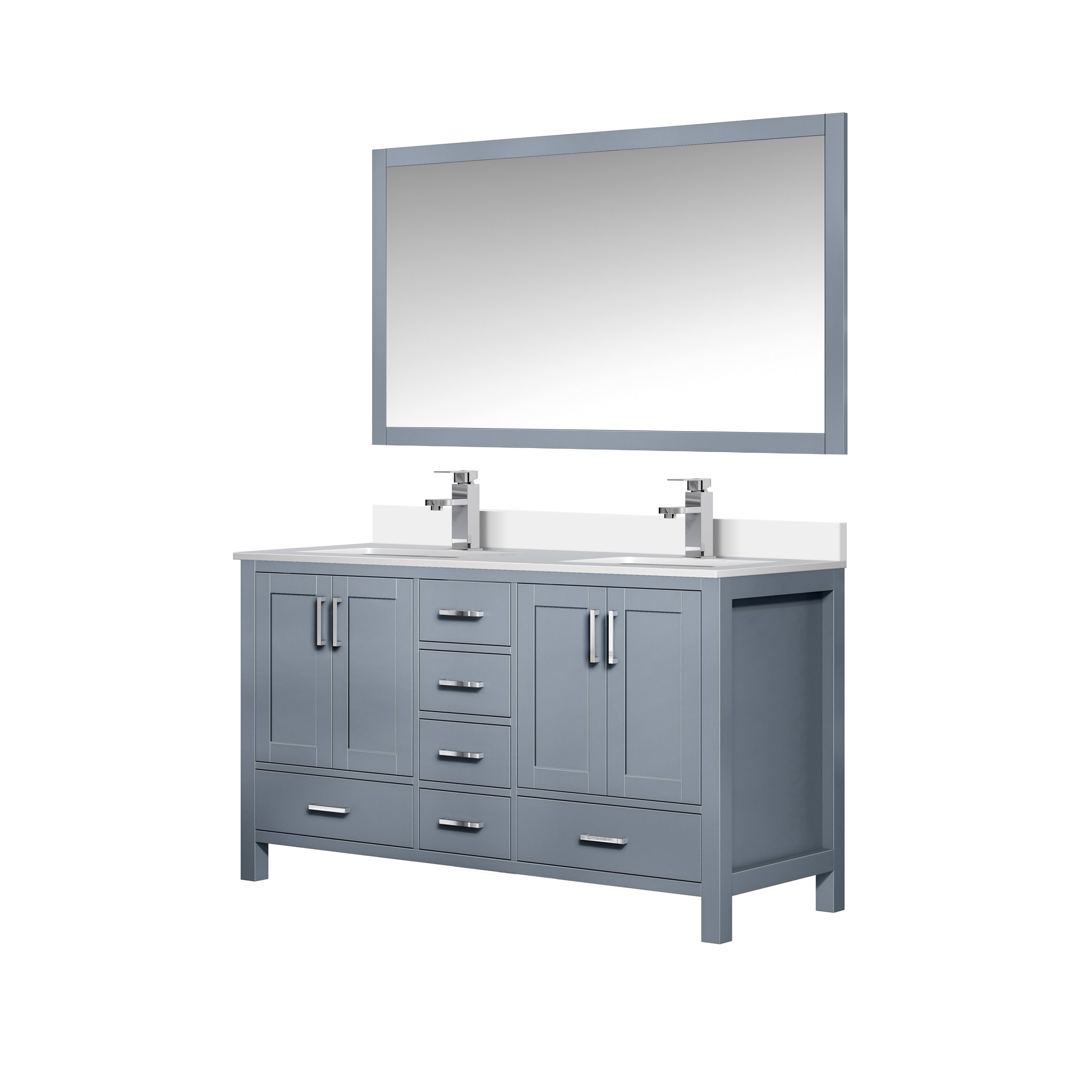 Jacques 60 in. W x 22 in. D Dark Grey Double Bath Vanity