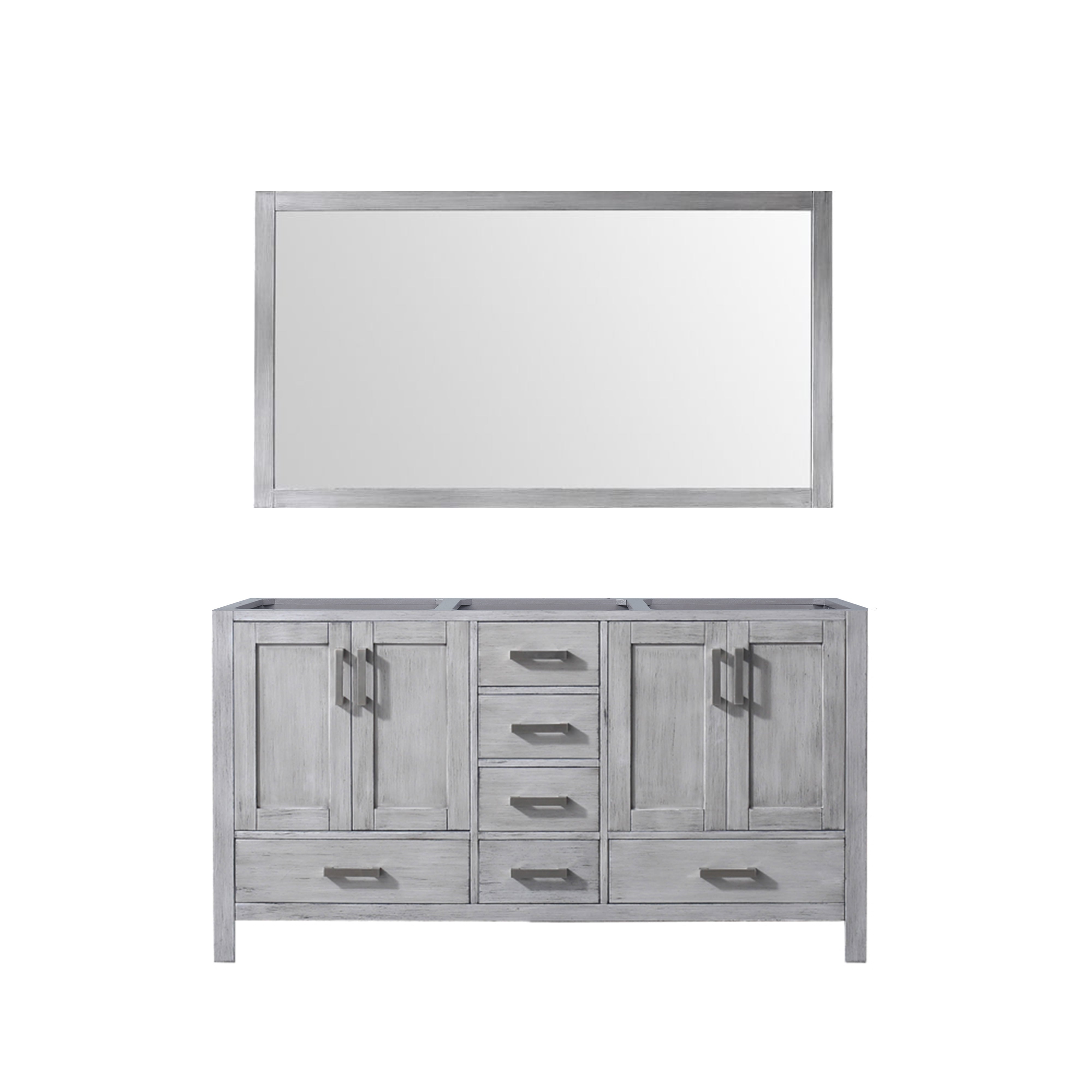 Jacques 60 in. W x 22 in. D Distressed Grey Double Bath Vanity