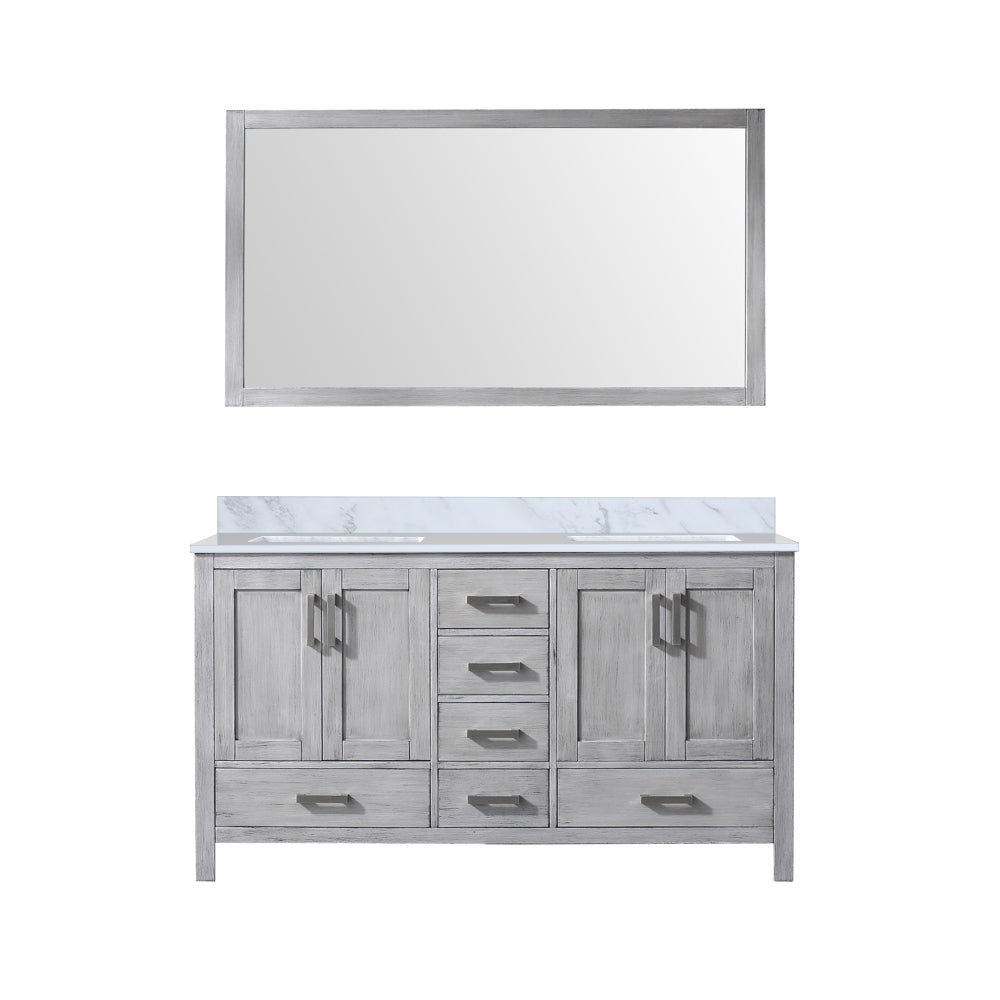Jacques 60 in. W x 22 in. D Distressed Grey Double Bath Vanity