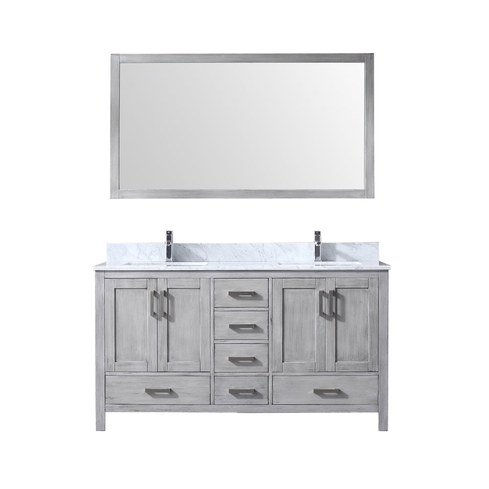 Jacques 60 in. W x 22 in. D Distressed Grey Double Bath Vanity