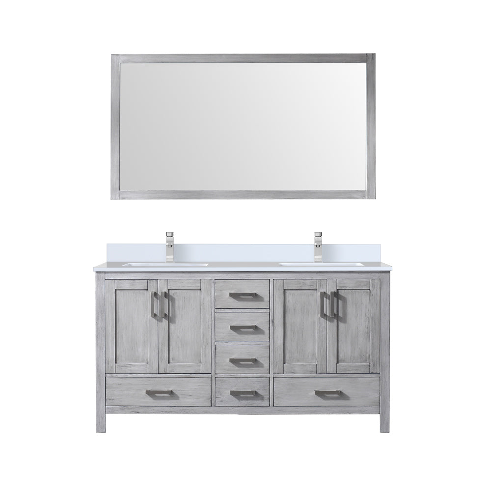 Jacques 60 in. W x 22 in. D Distressed Grey Double Bath Vanity