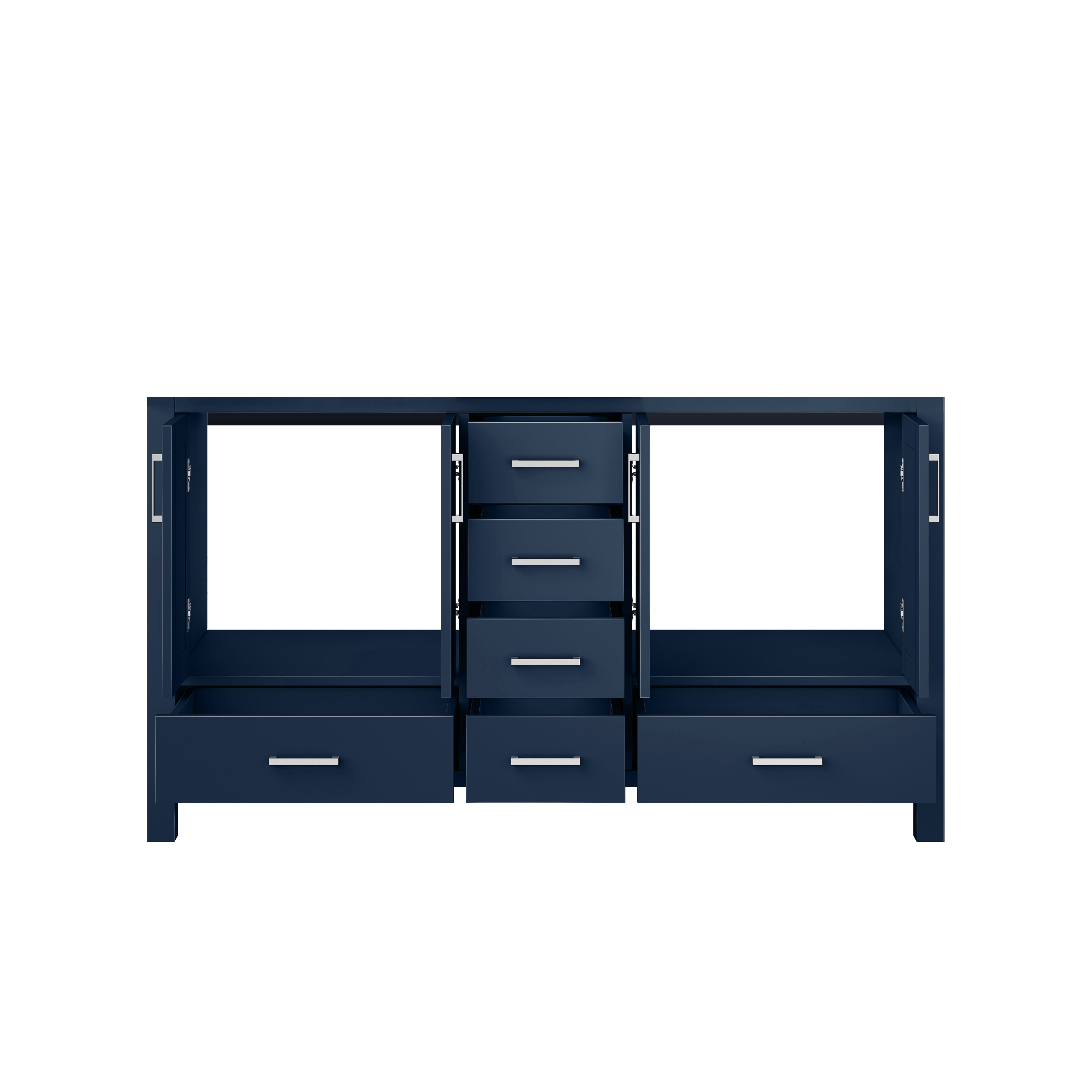 Jacques 60 in. W x 22 in. D Navy Blue Double Bath Vanity