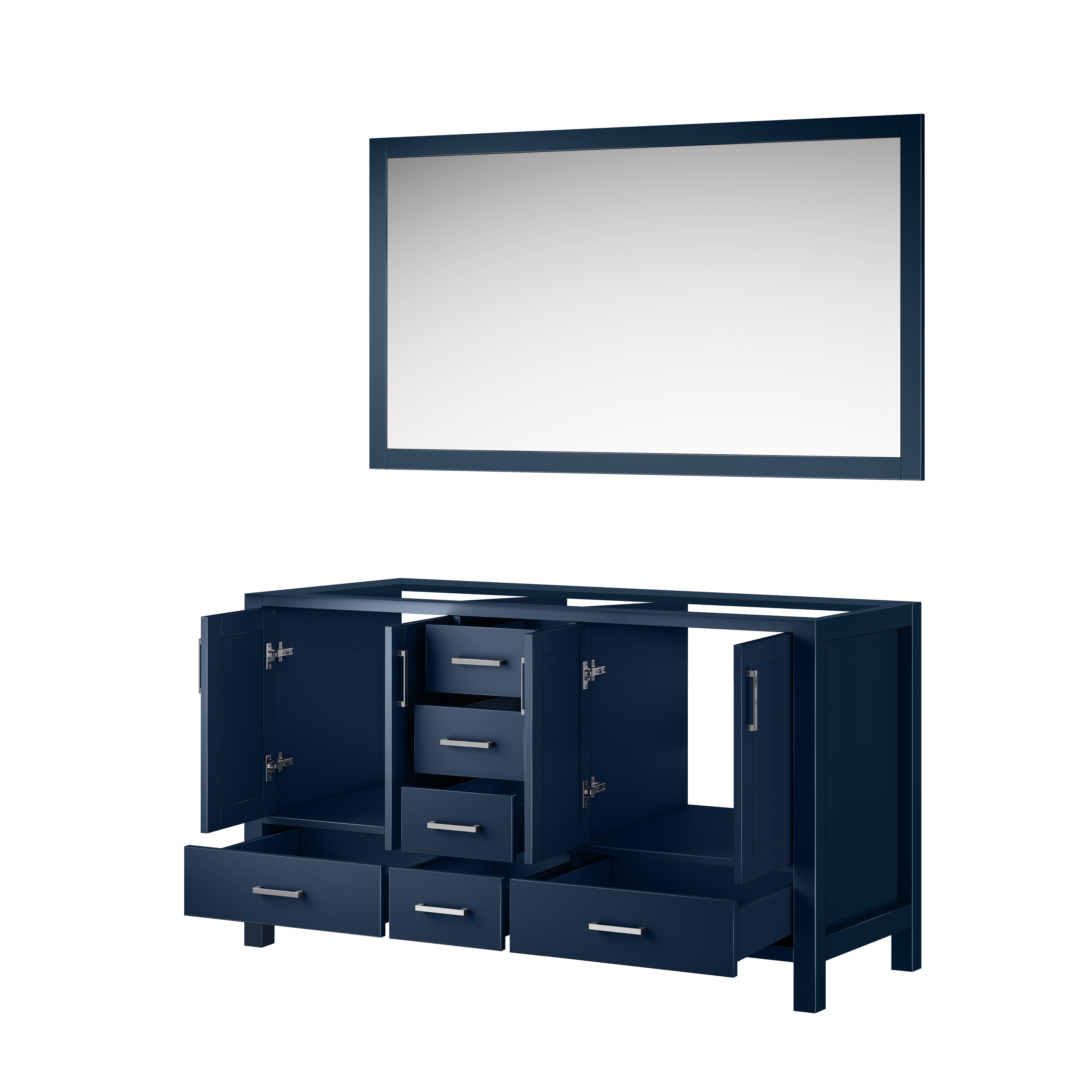 Jacques 60 in. W x 22 in. D Navy Blue Double Bath Vanity