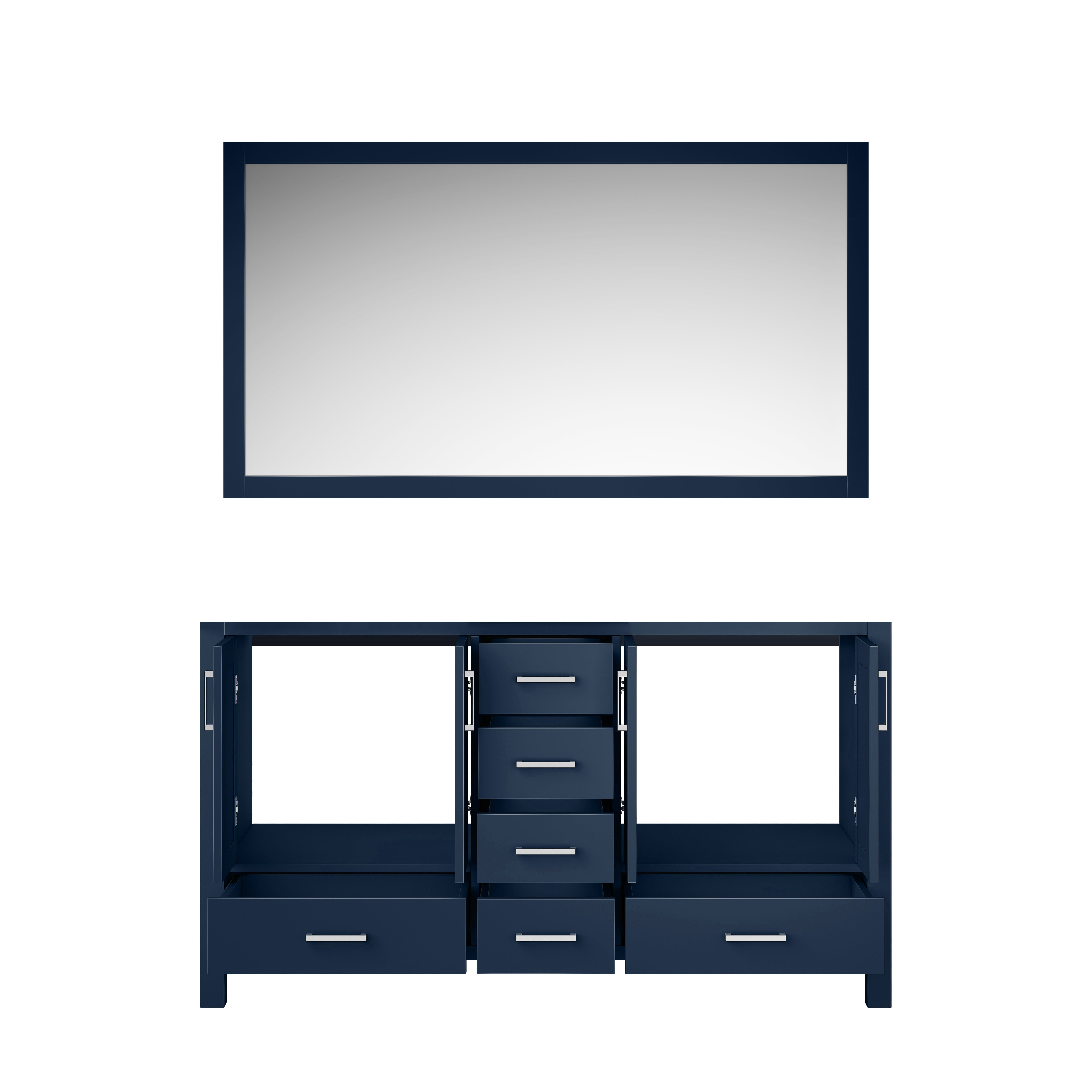 Jacques 60 in. W x 22 in. D Navy Blue Double Bath Vanity