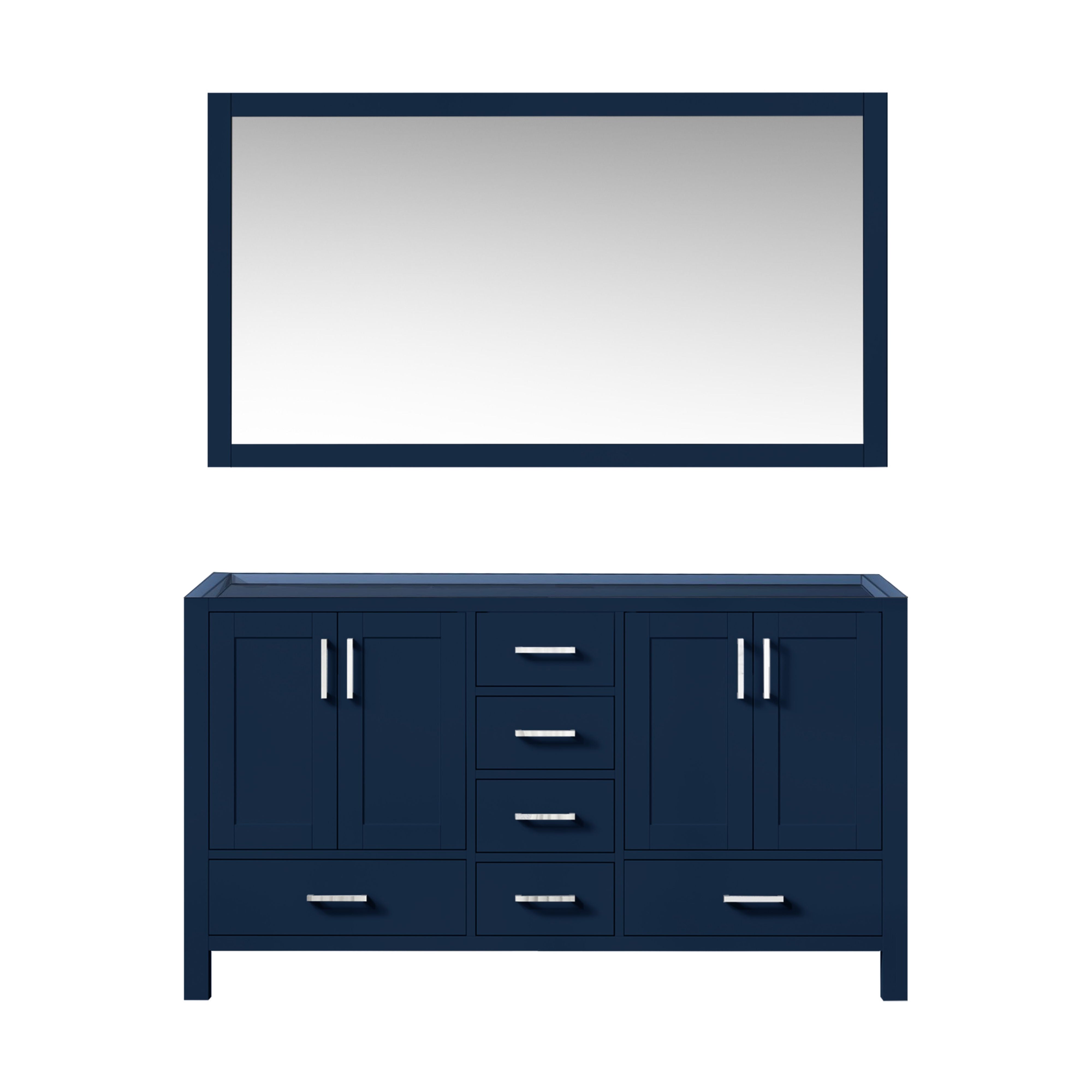 Jacques 60 in. W x 22 in. D Navy Blue Double Bath Vanity