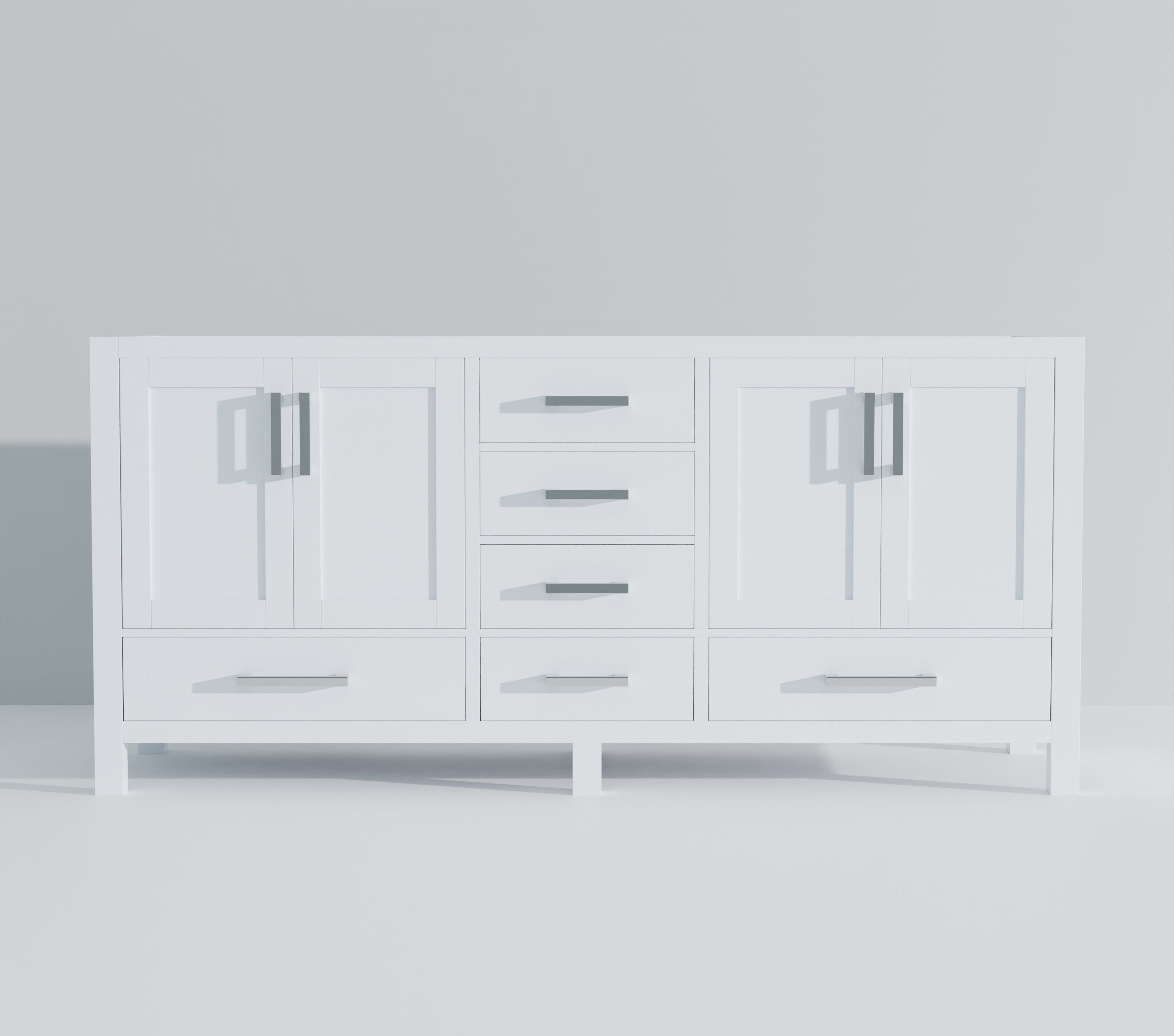 Jacques 72 in. W x 22 in. D White Double Bath Vanity