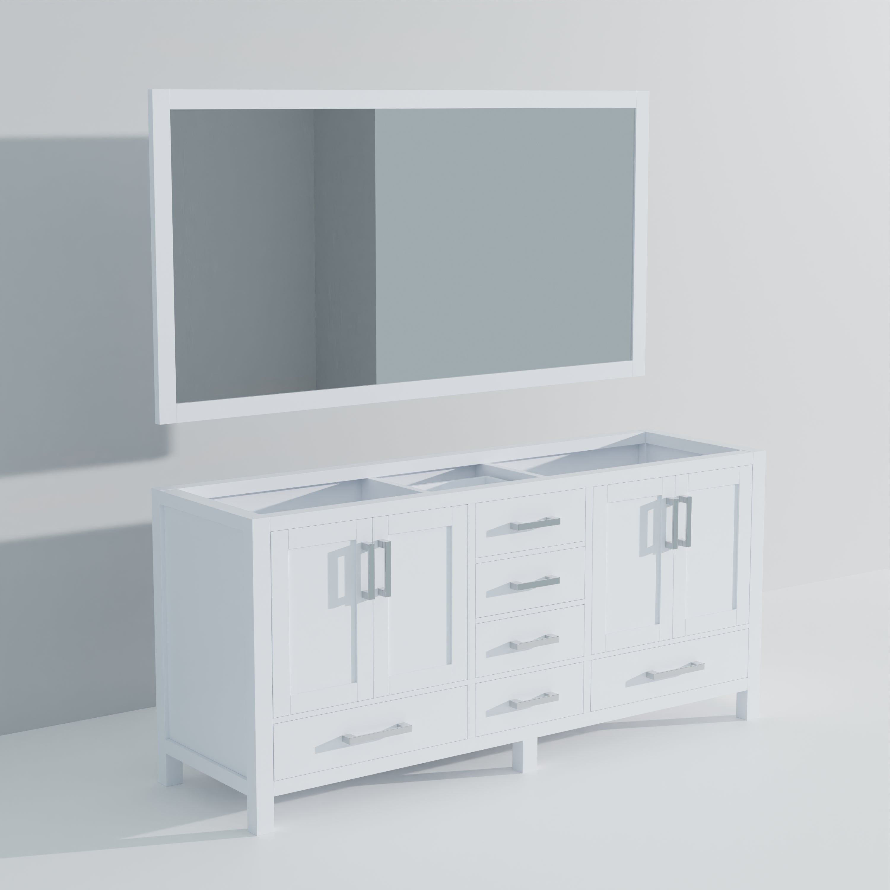 Jacques 72 in. W x 22 in. D White Double Bath Vanity