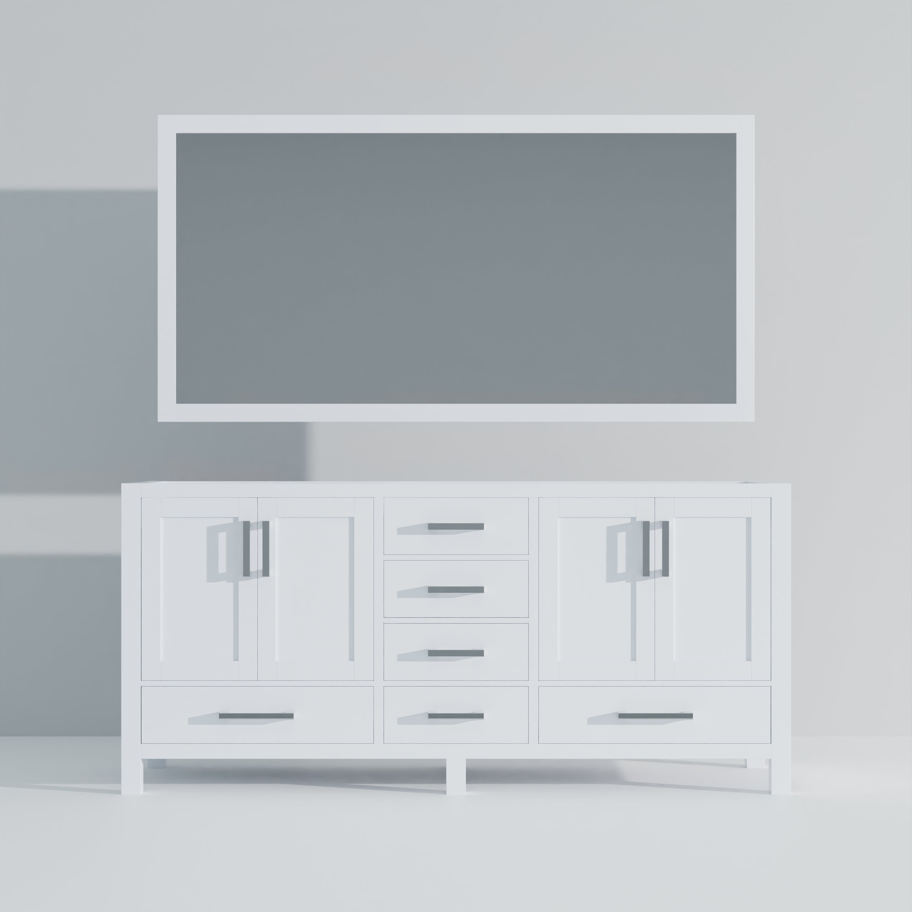 Jacques 72 in. W x 22 in. D White Double Bath Vanity