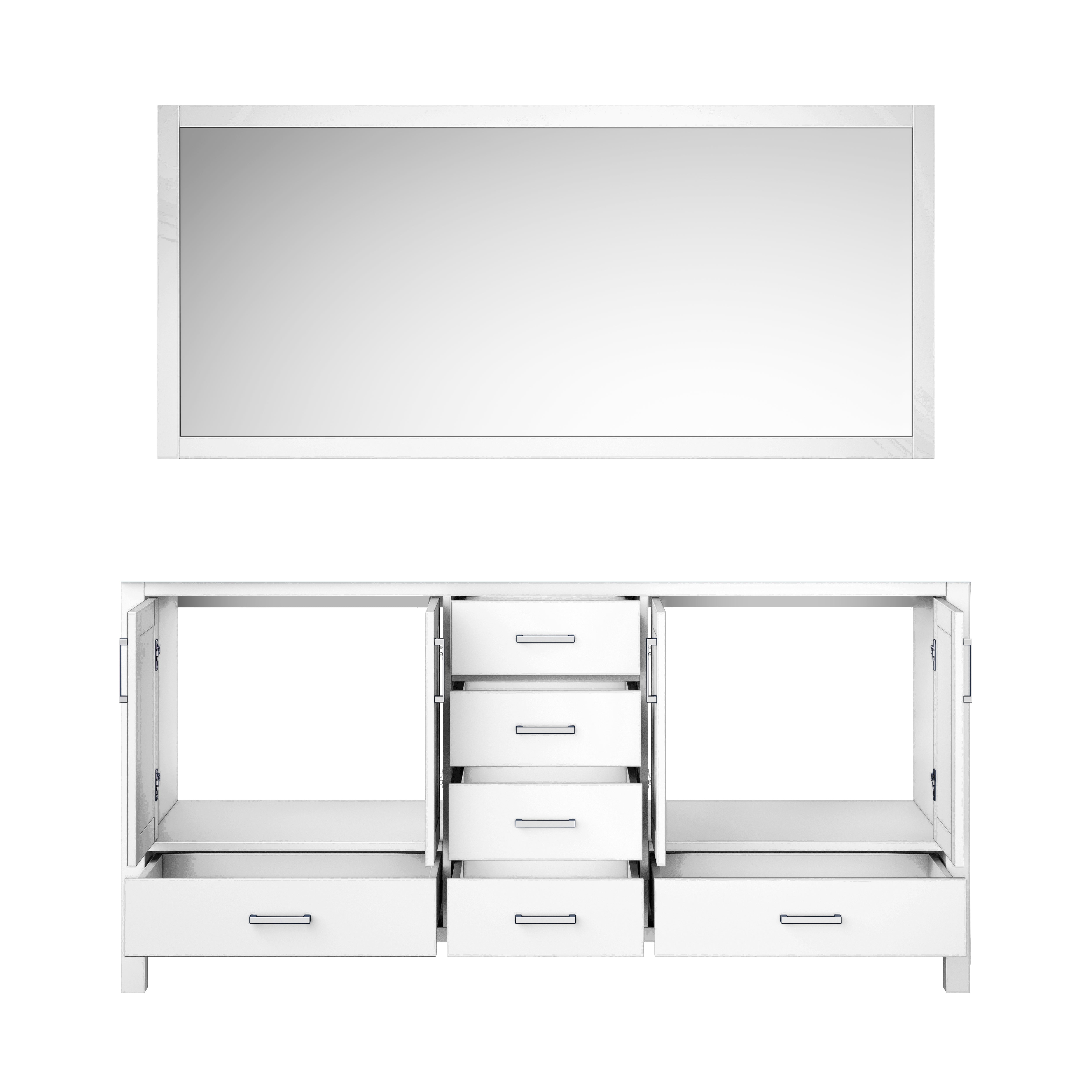 Jacques 72 in. W x 22 in. D White Double Bath Vanity