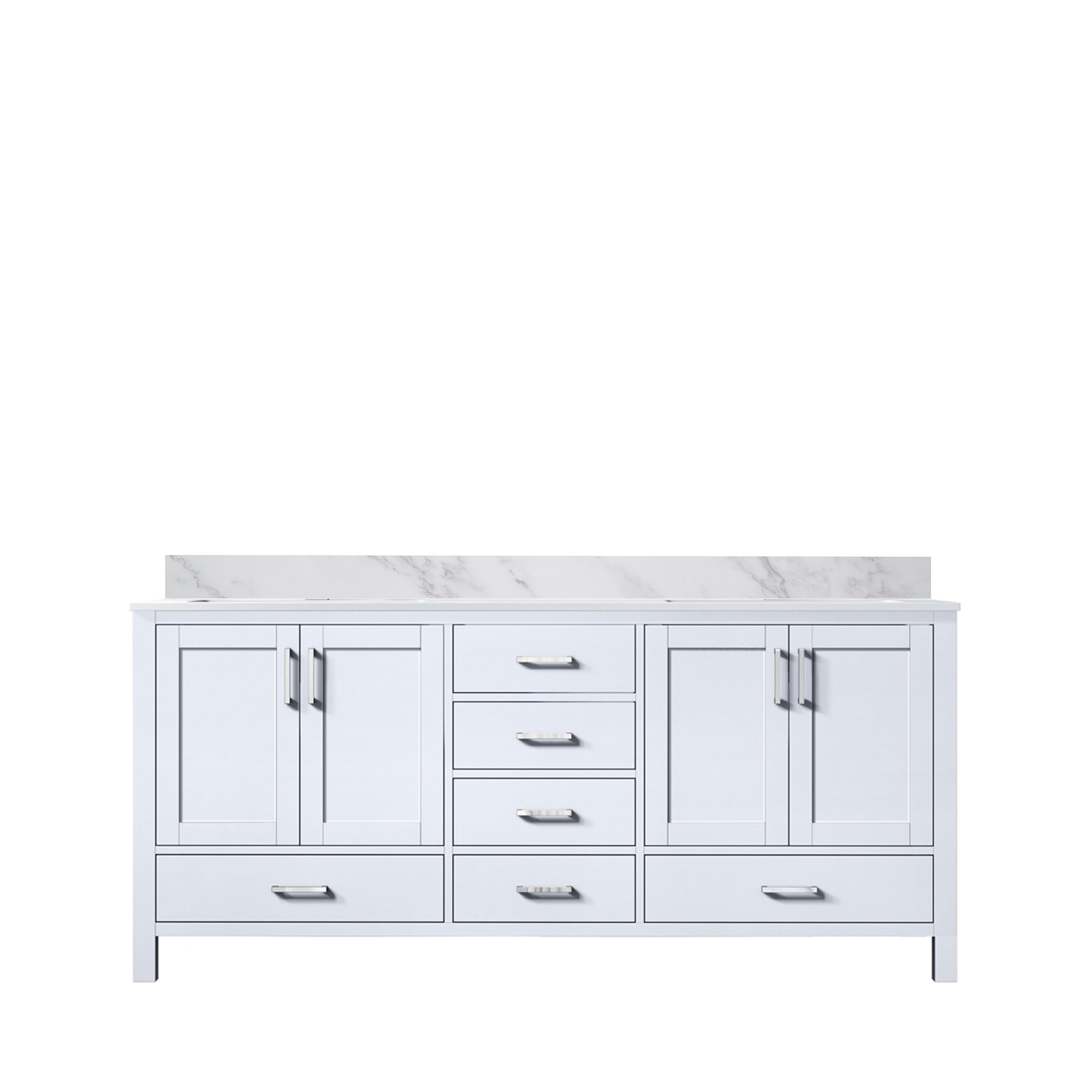 Jacques 72 in. W x 22 in. D White Double Bath Vanity