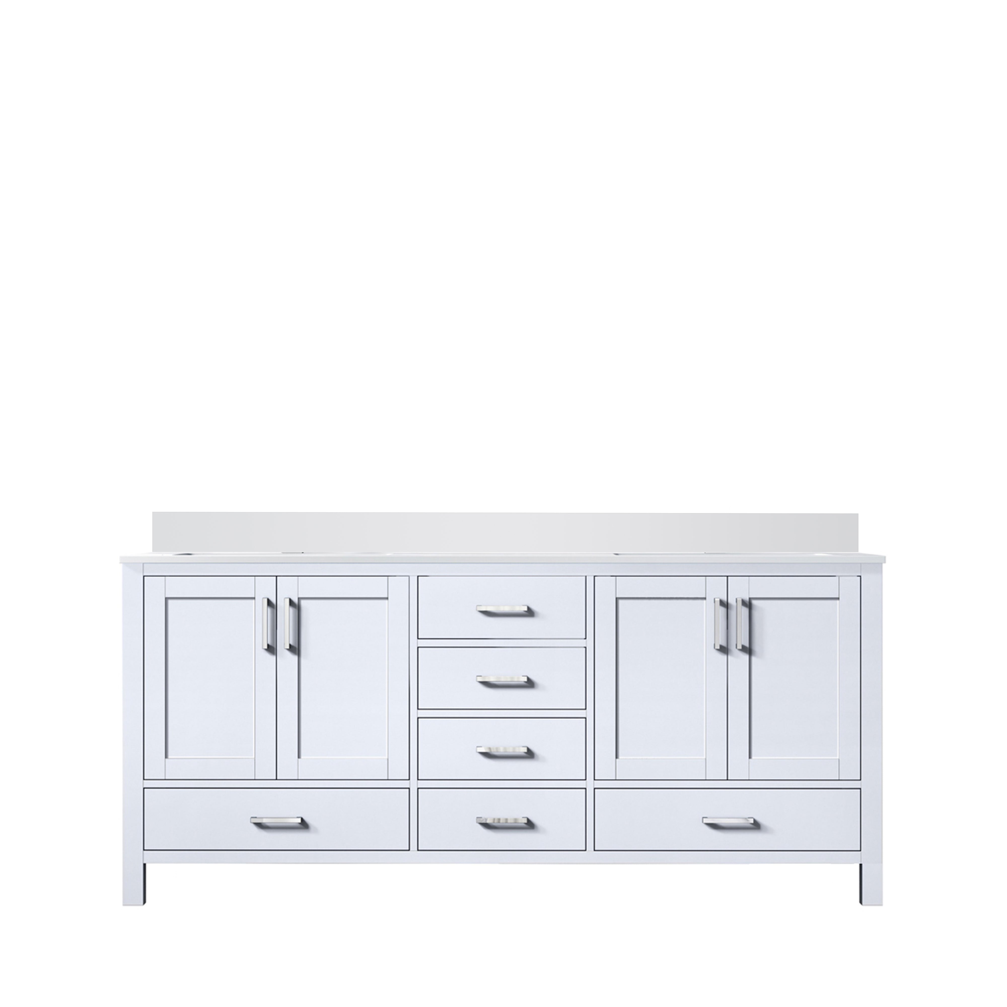 Jacques 72 in. W x 22 in. D White Double Bath Vanity