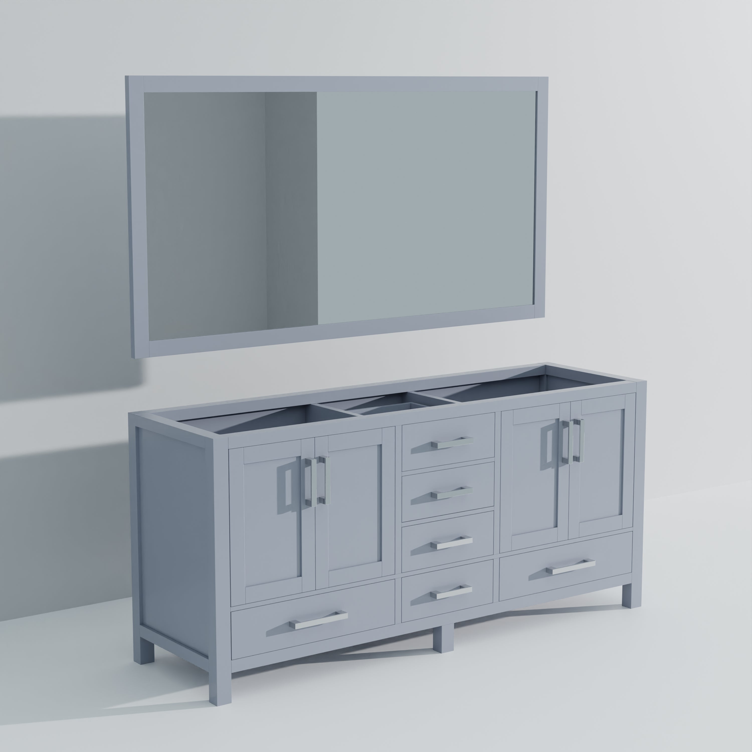 Jacques 72 in. W x 22 in. D Dark Grey Double Bath Vanity