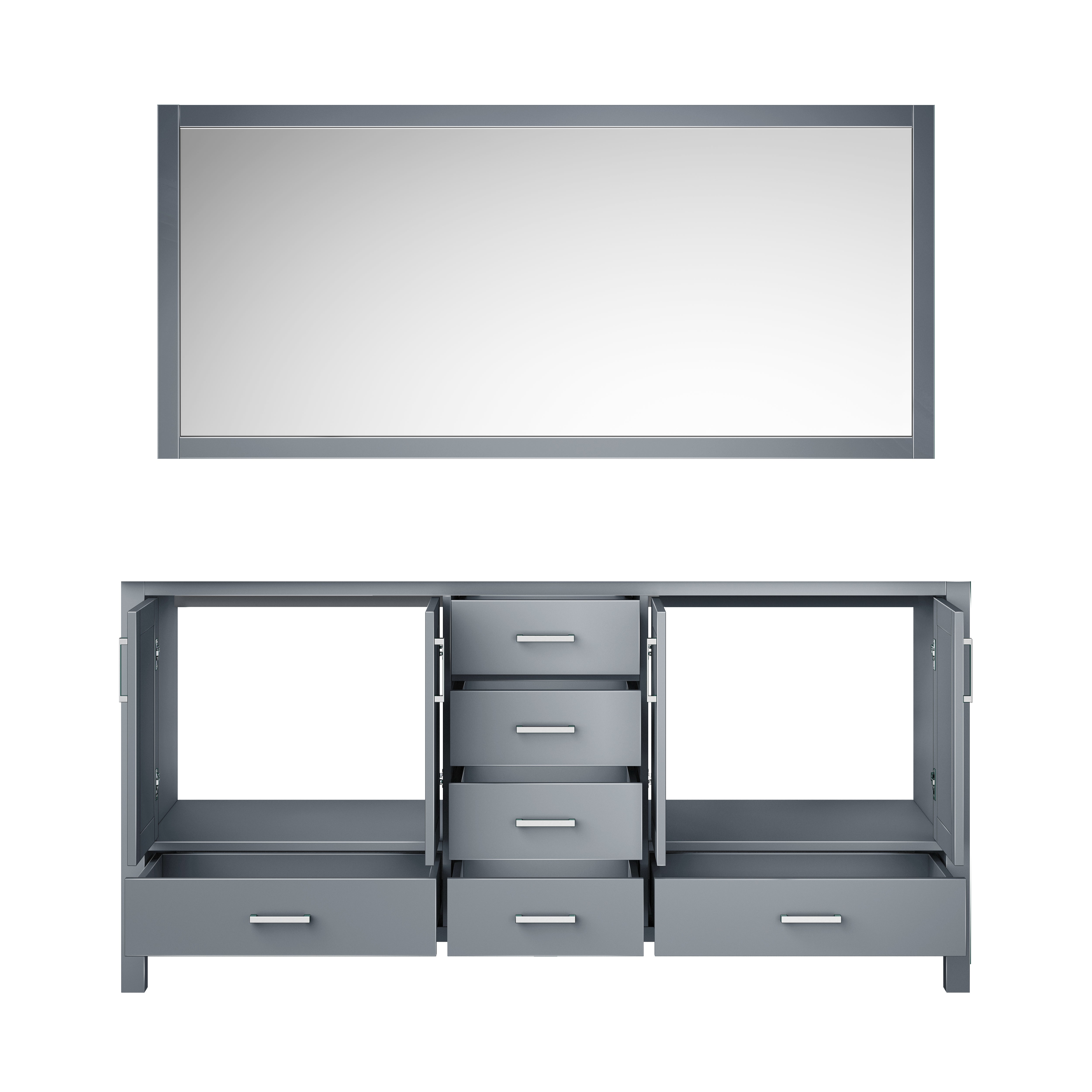 Jacques 72 in. W x 22 in. D Dark Grey Double Bath Vanity