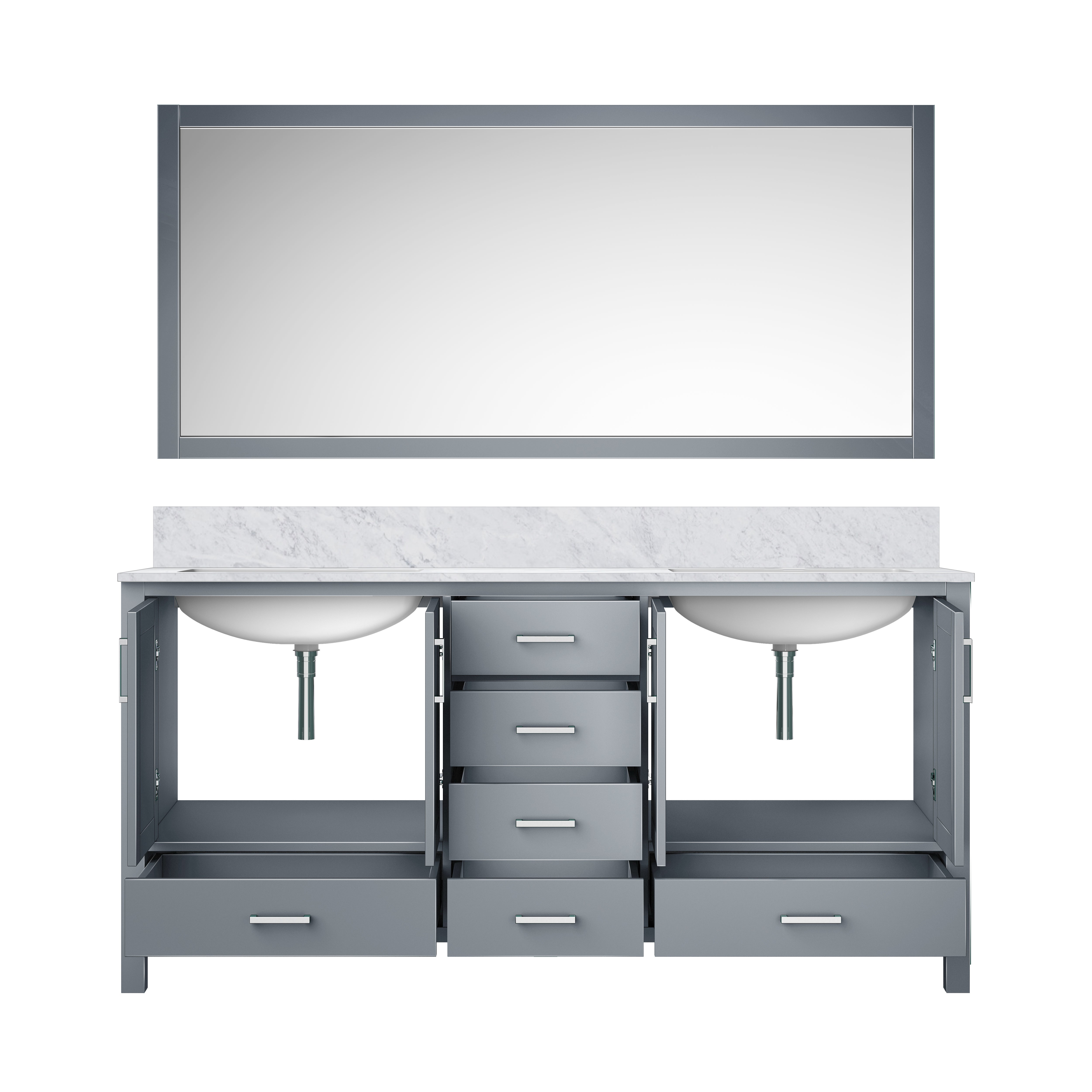 Jacques 72 in. W x 22 in. D Dark Grey Double Bath Vanity