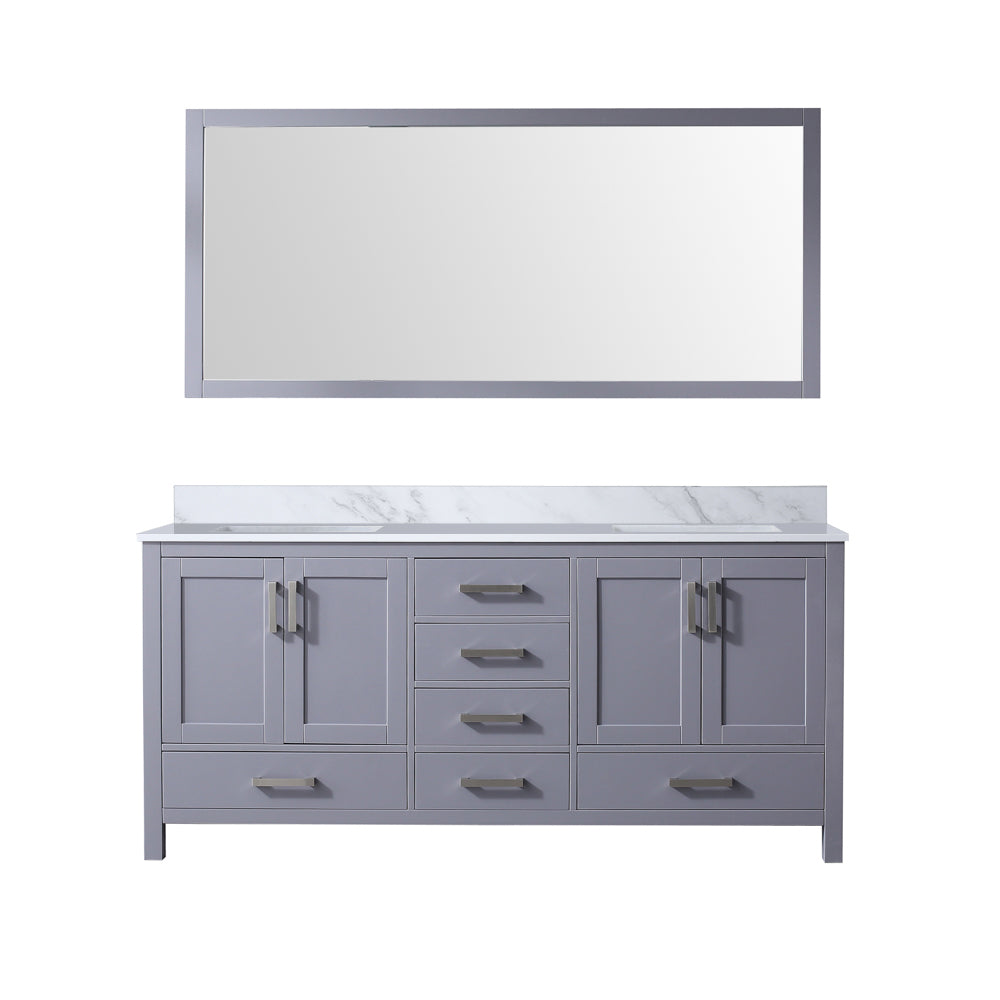 Jacques 72 in. W x 22 in. D Dark Grey Double Bath Vanity