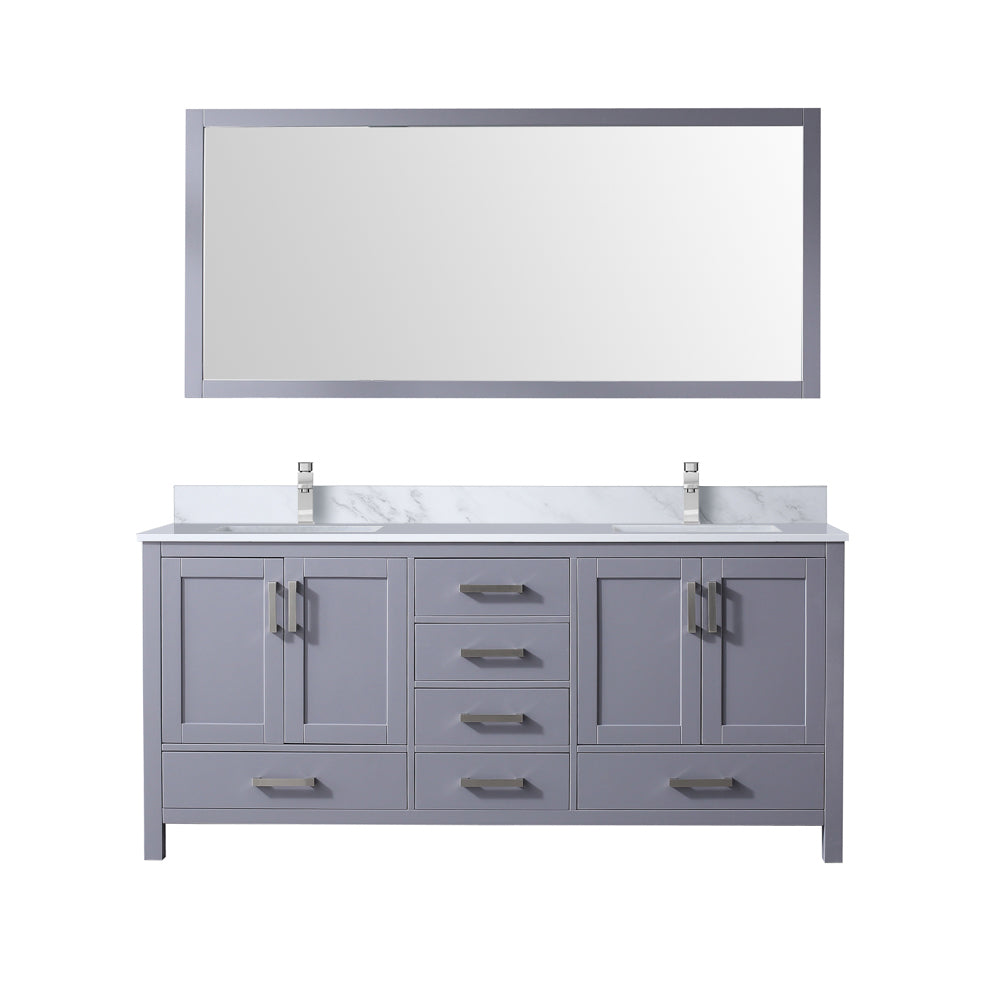 Jacques 72 in. W x 22 in. D Dark Grey Double Bath Vanity