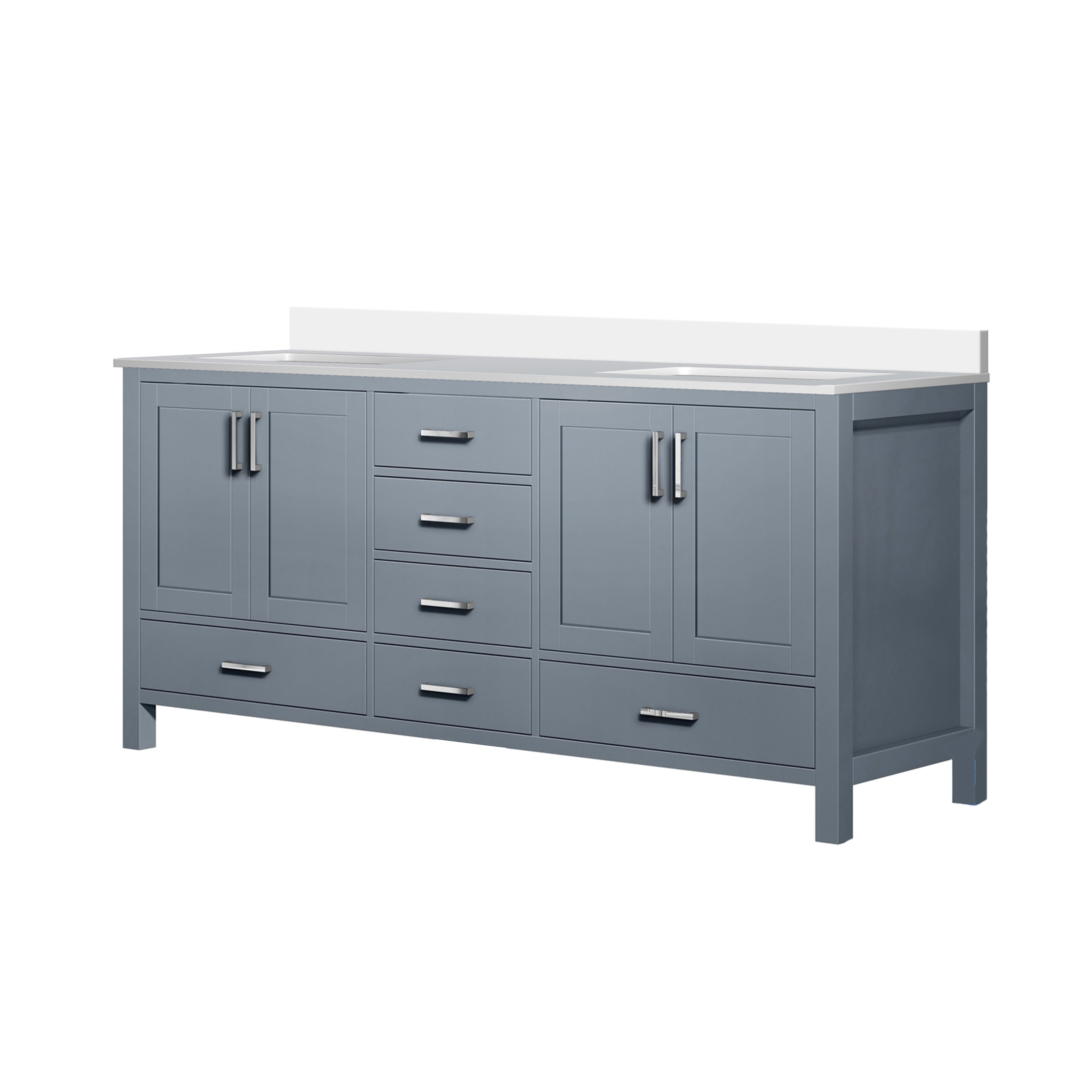 Jacques 72 in. W x 22 in. D Dark Grey Double Bath Vanity