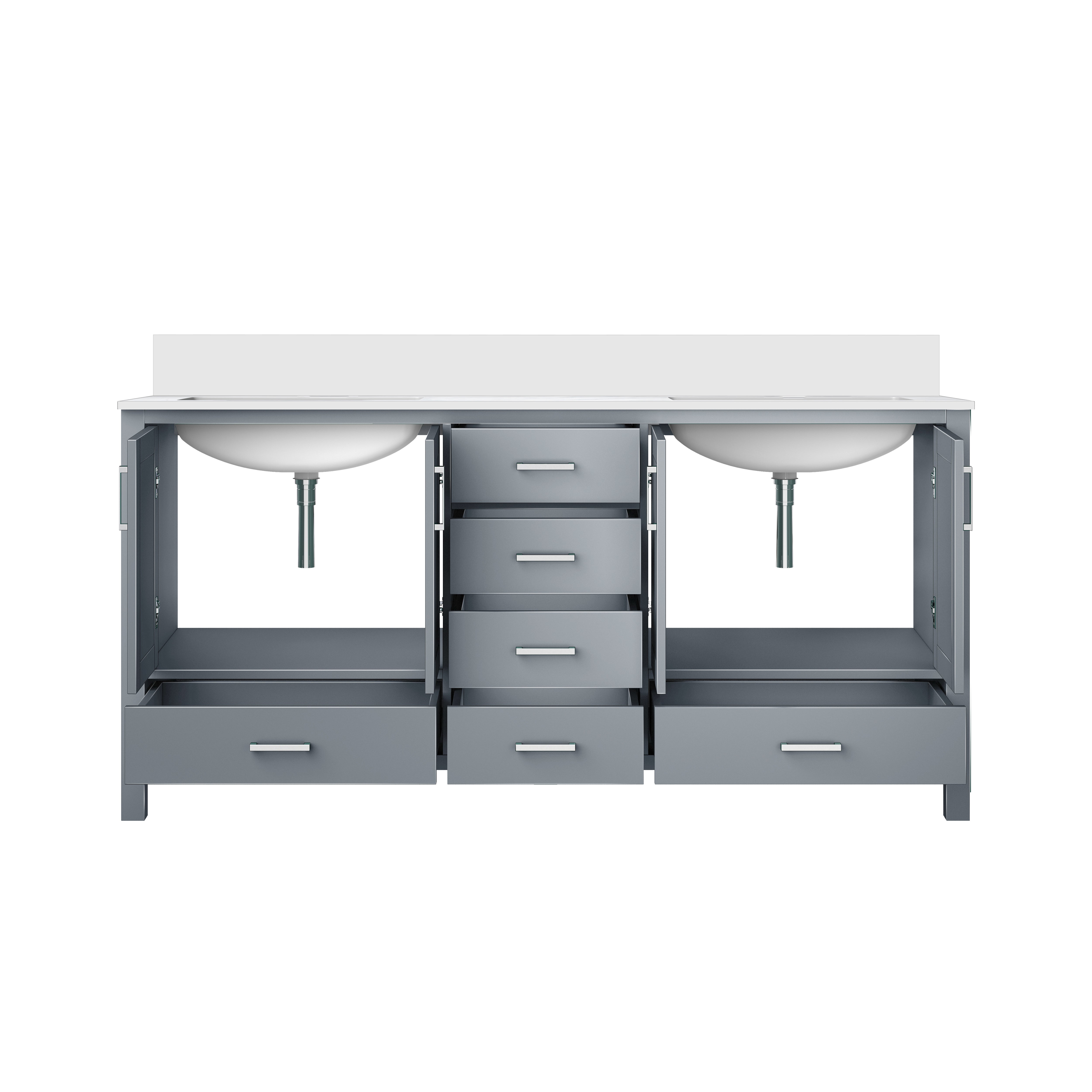 Jacques 72 in. W x 22 in. D Dark Grey Double Bath Vanity