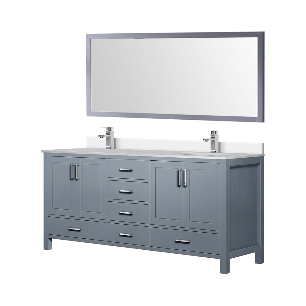 Jacques 72 in. W x 22 in. D Dark Grey Double Bath Vanity