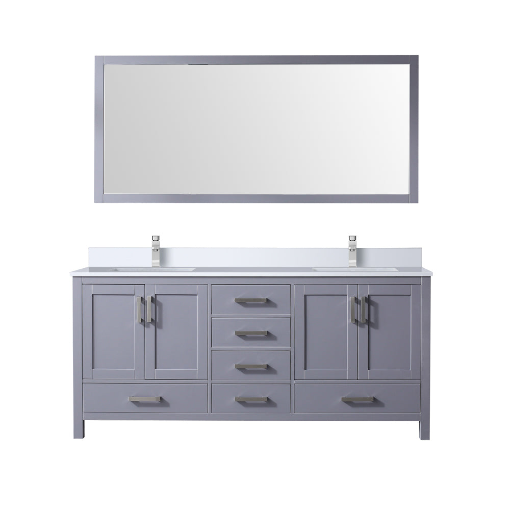 Jacques 72 in. W x 22 in. D Dark Grey Double Bath Vanity