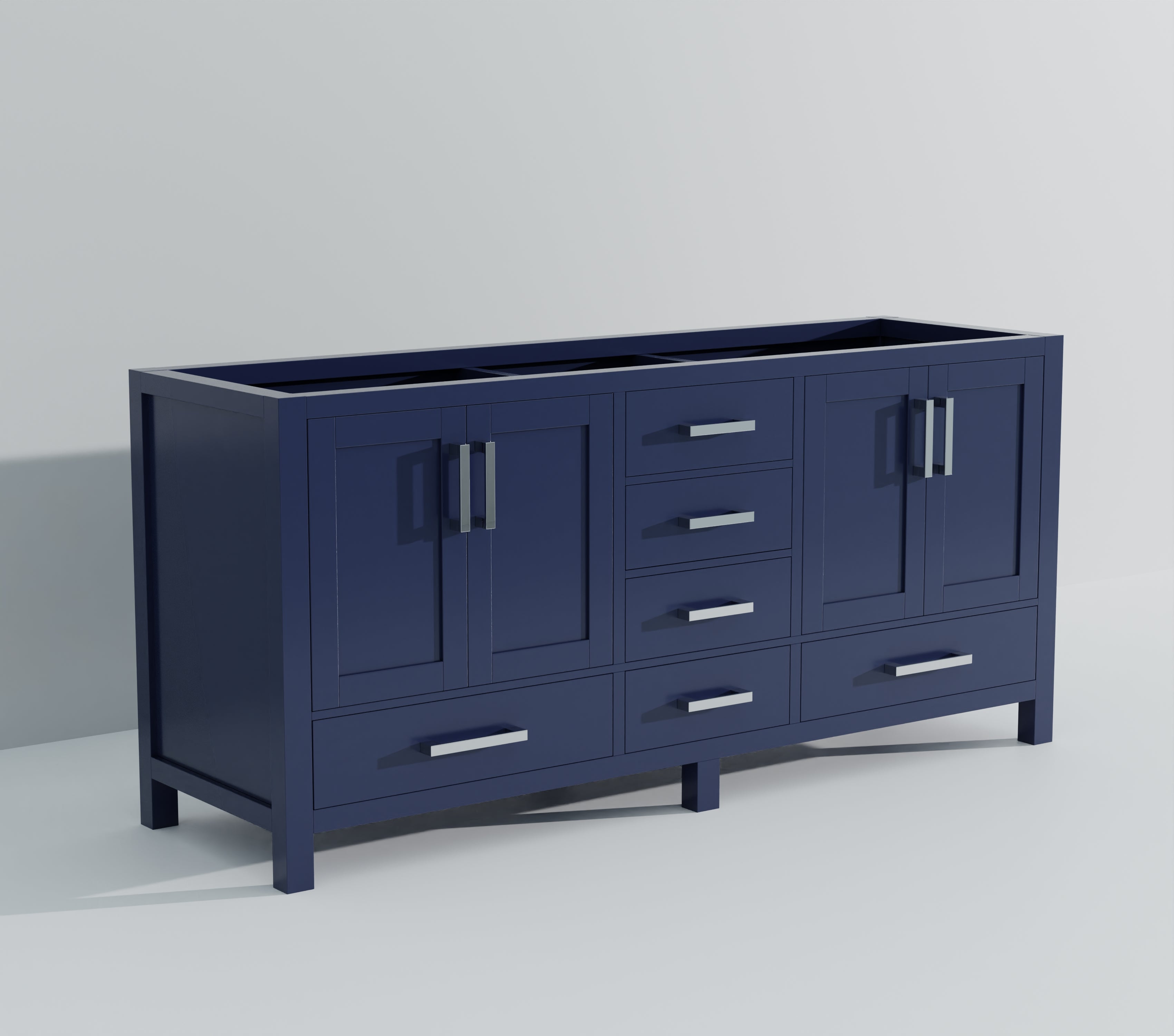 Jacques 72 in. W x 22 in. D Navy Blue Double Bath Vanity