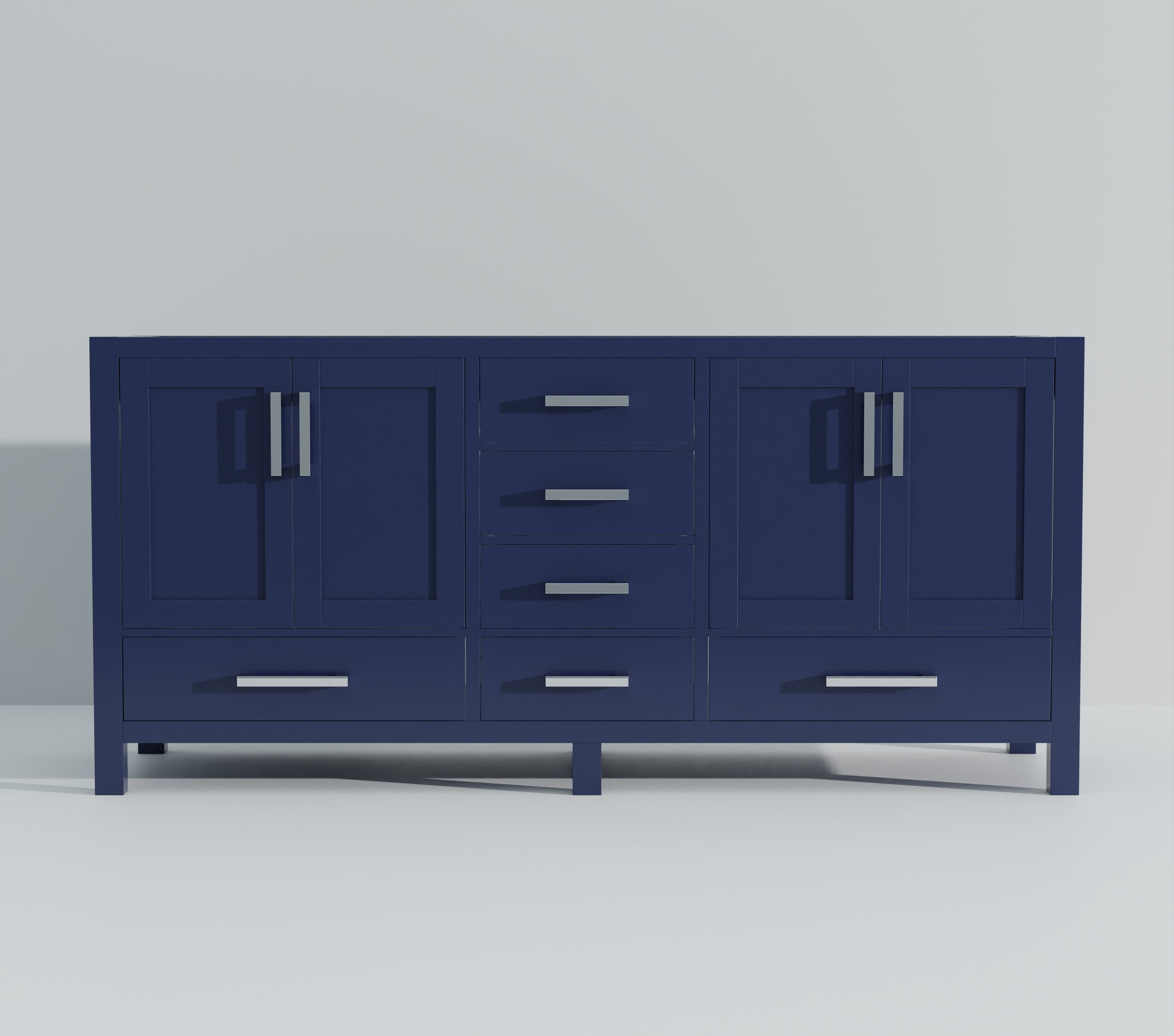 Jacques 72 in. W x 22 in. D Navy Blue Double Bath Vanity