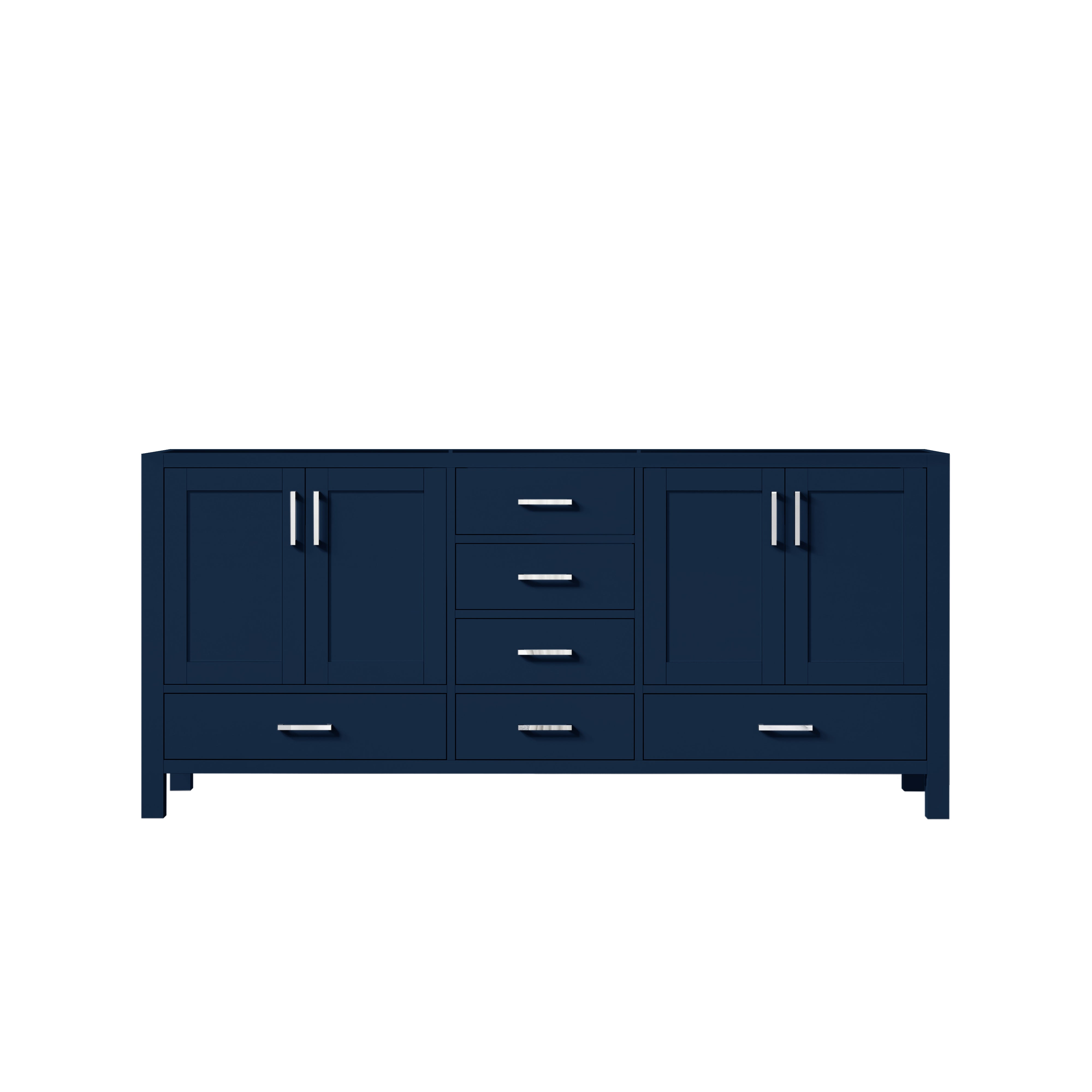 Jacques 72 in. W x 22 in. D Navy Blue Double Bath Vanity