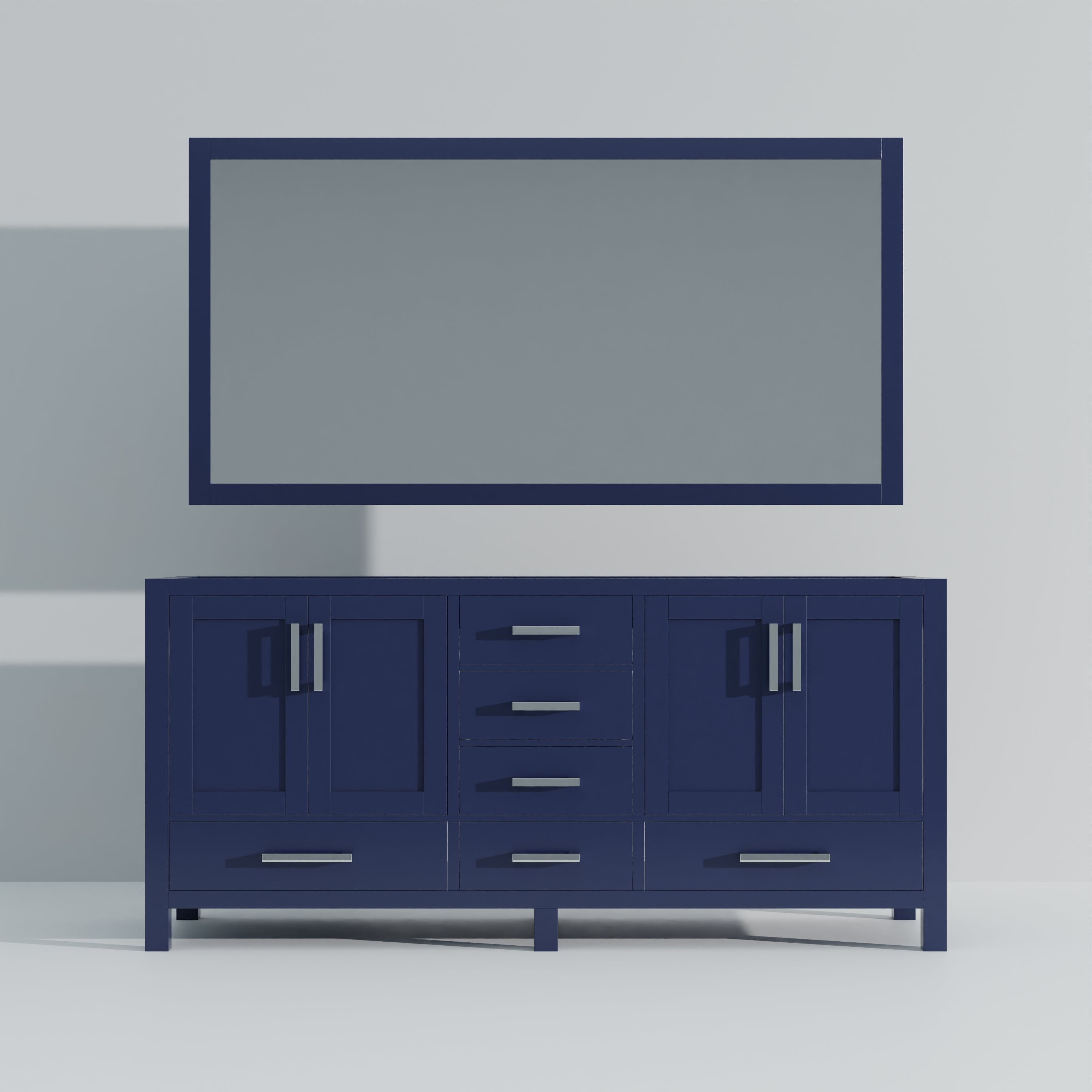 Jacques 72 in. W x 22 in. D Navy Blue Double Bath Vanity