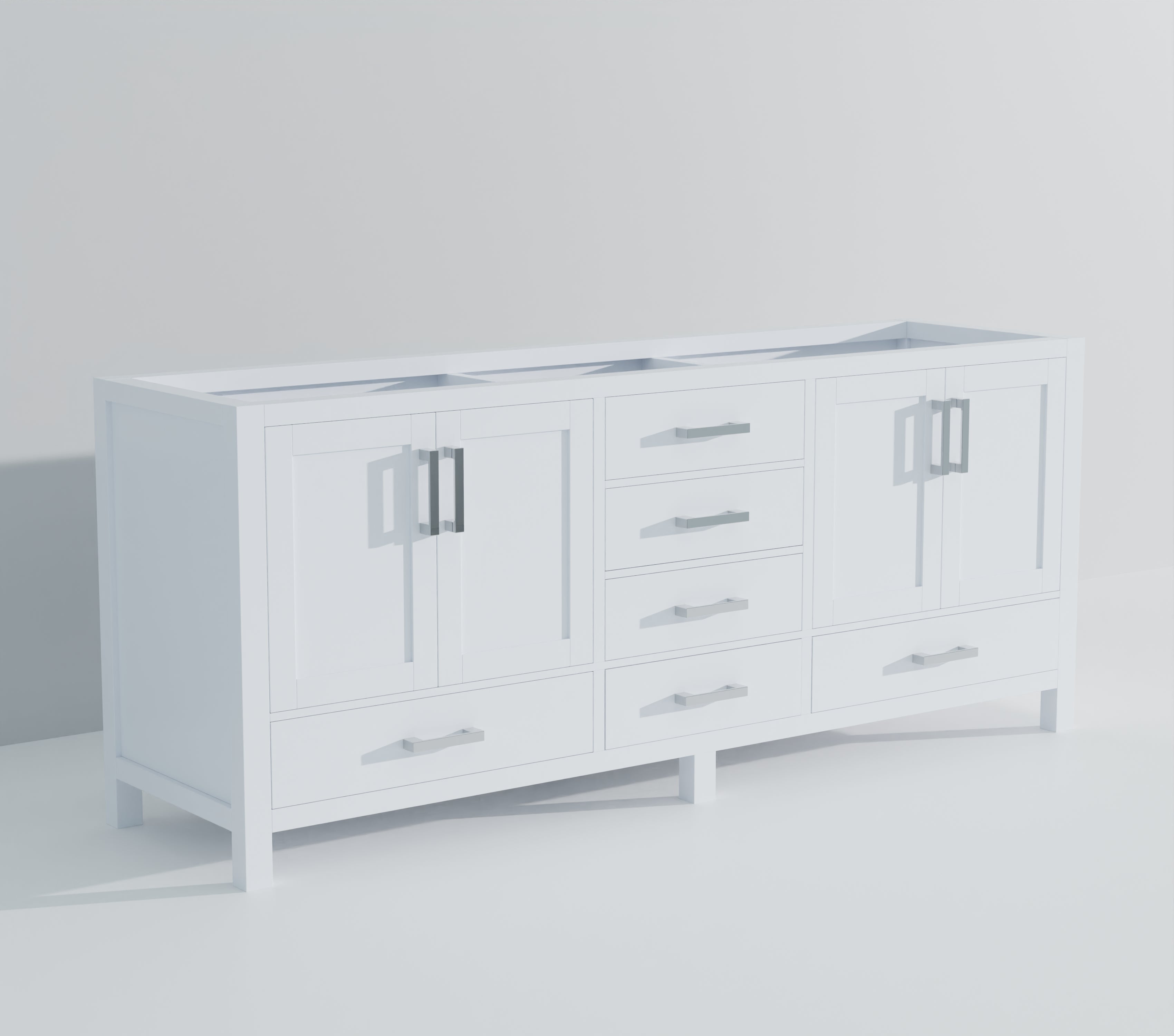 Jacques 80 in. W x 22 in. D White Double Bath Vanity