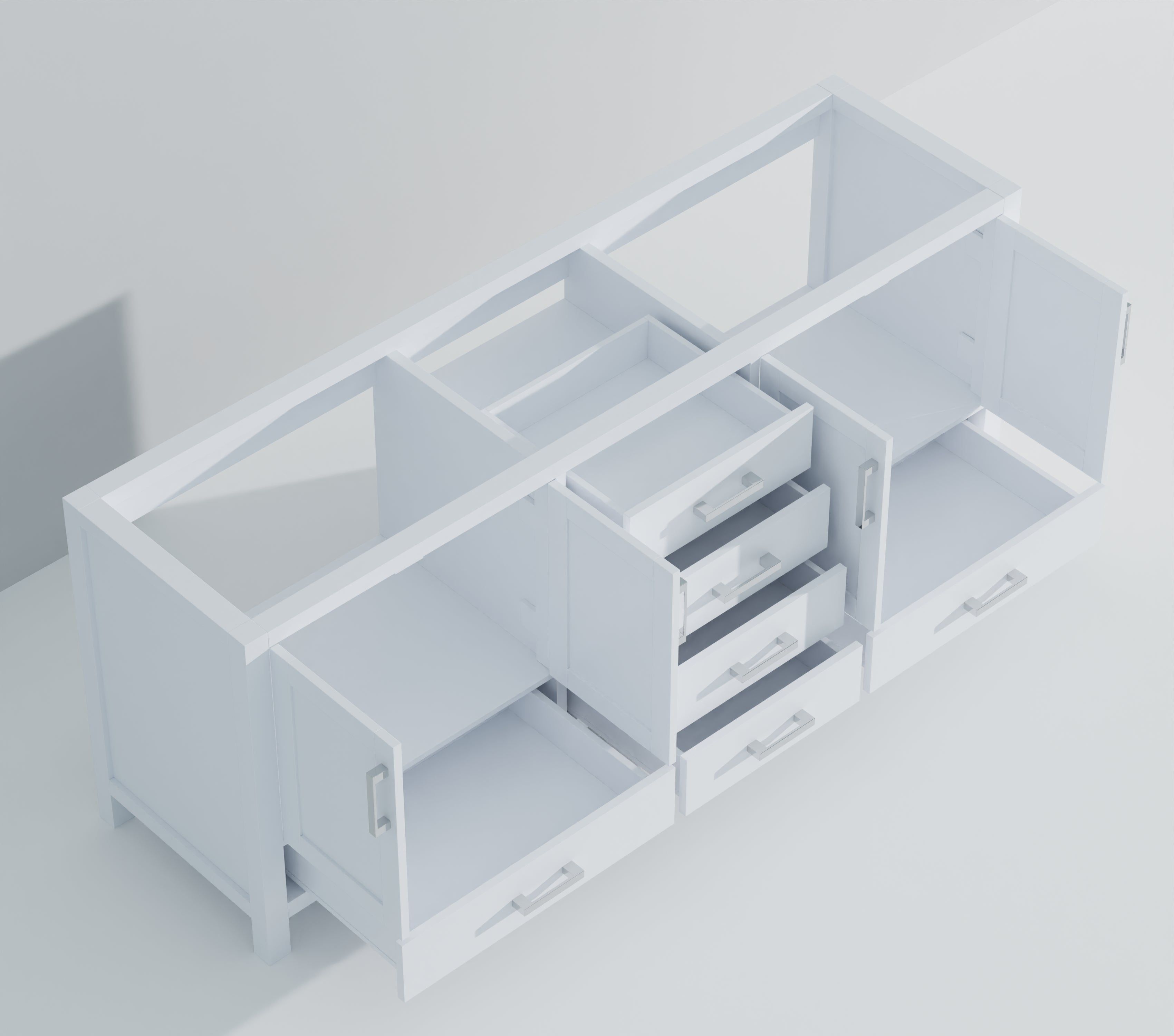 Jacques 80 in. W x 22 in. D White Double Bath Vanity