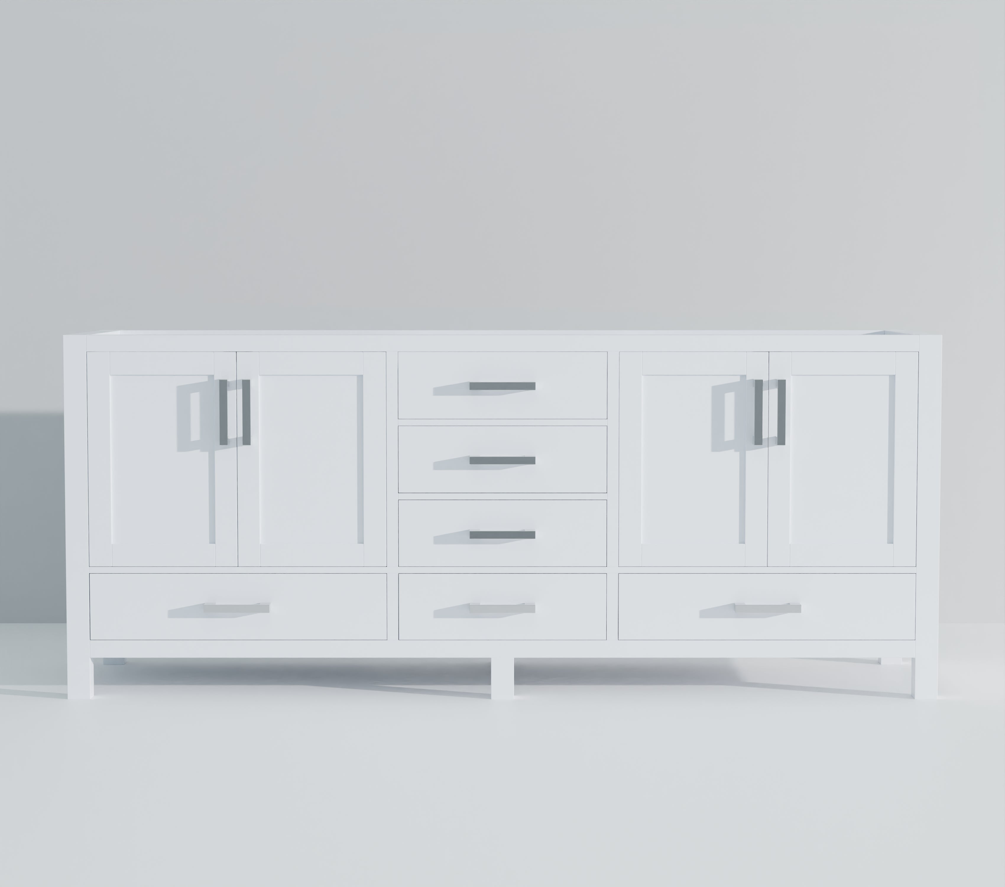 Jacques 80 in. W x 22 in. D White Double Bath Vanity