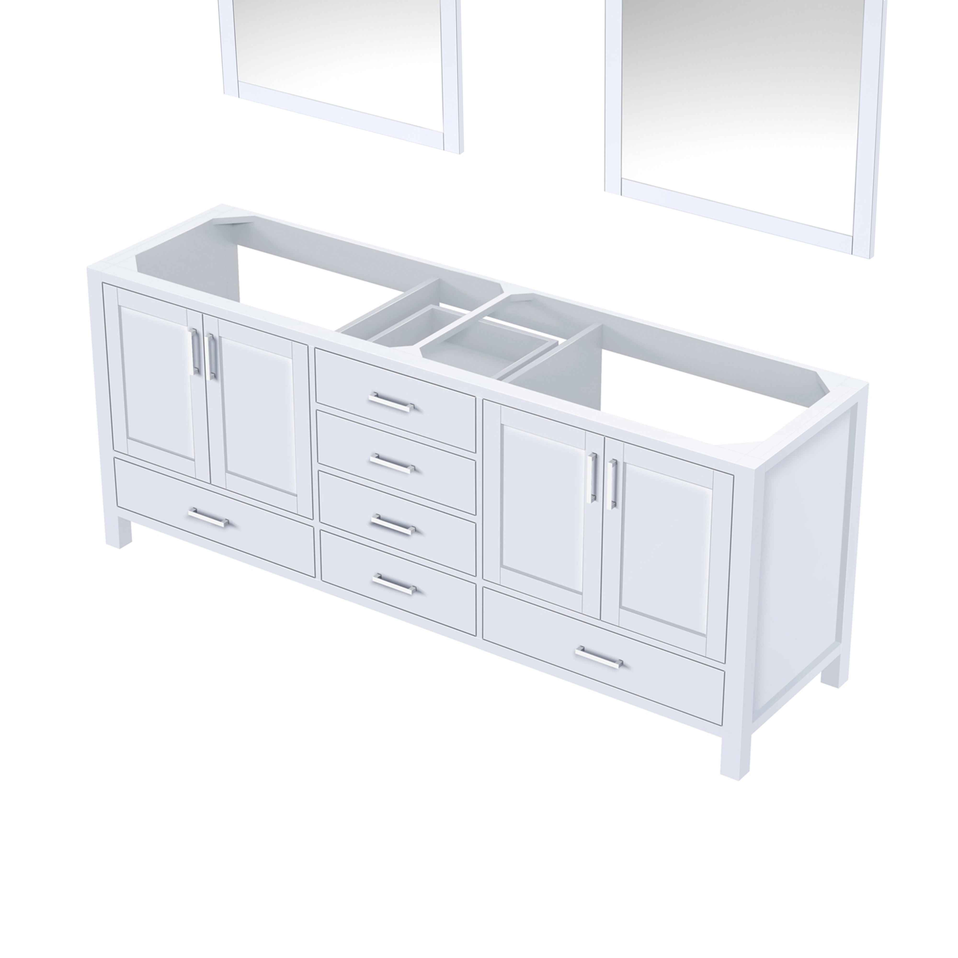 Jacques 80 in. W x 22 in. D White Double Bath Vanity