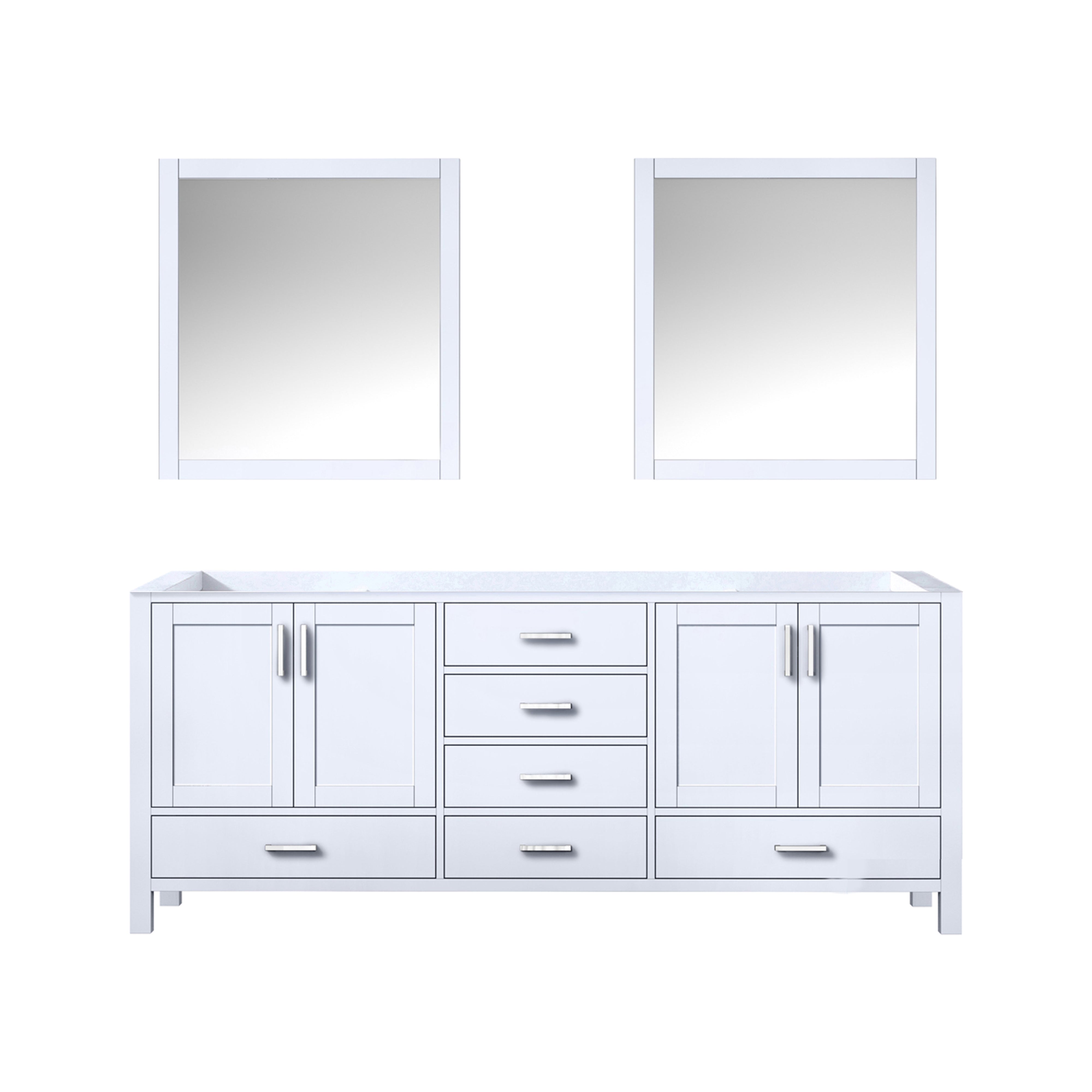 Jacques 80 in. W x 22 in. D White Double Bath Vanity