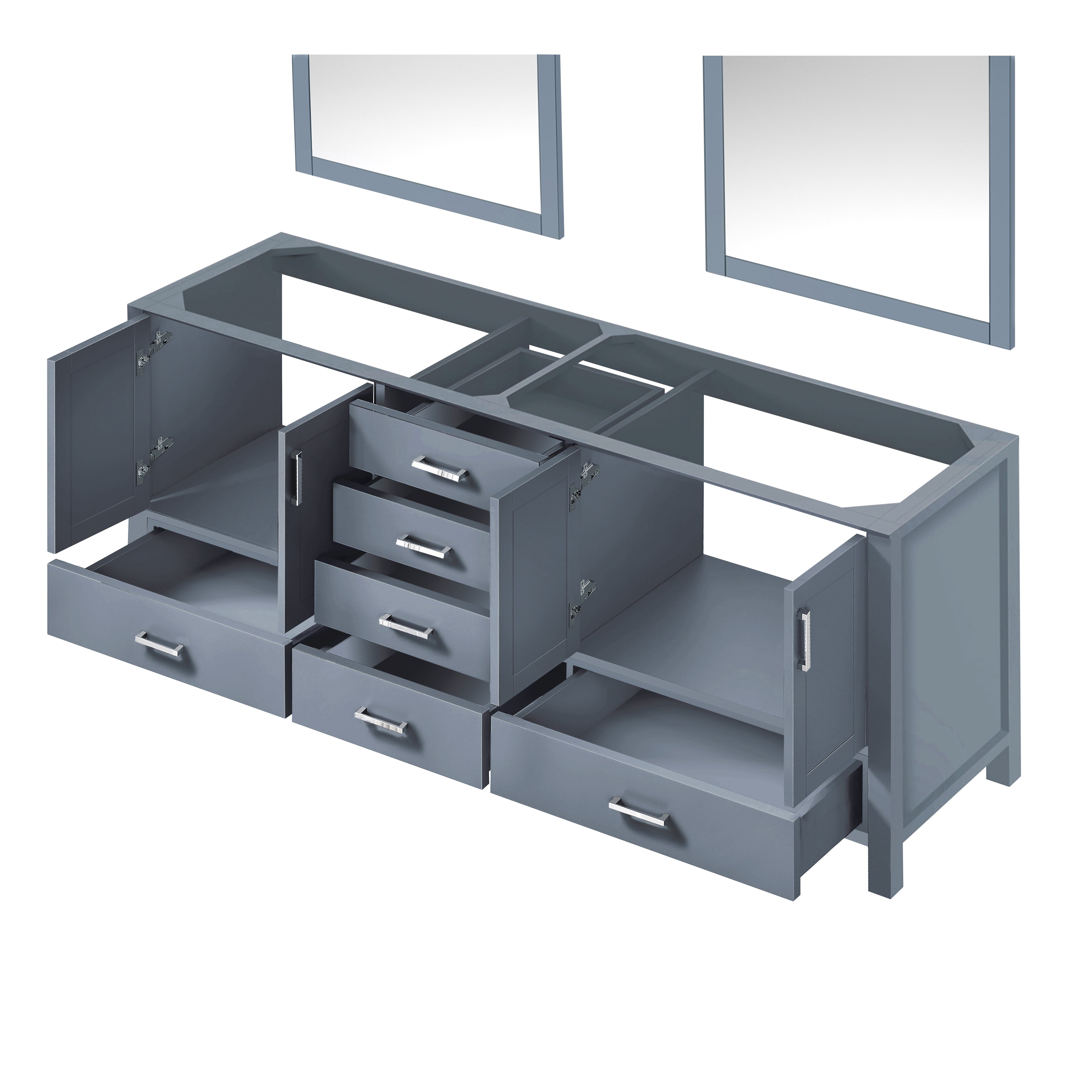 Jacques 80 in. W x 22 in. D Dark Grey Double Bath Vanity