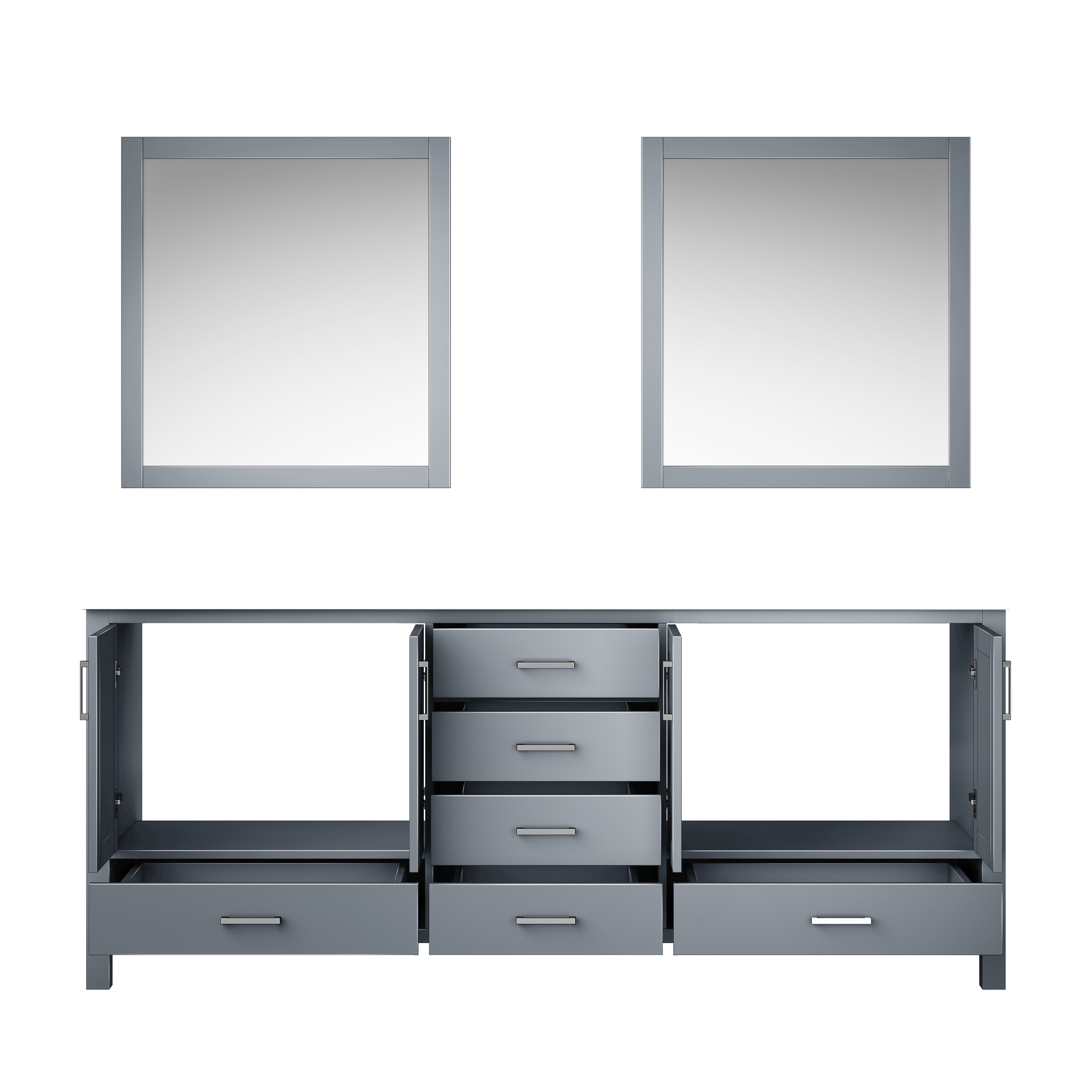 Jacques 80 in. W x 22 in. D Dark Grey Double Bath Vanity