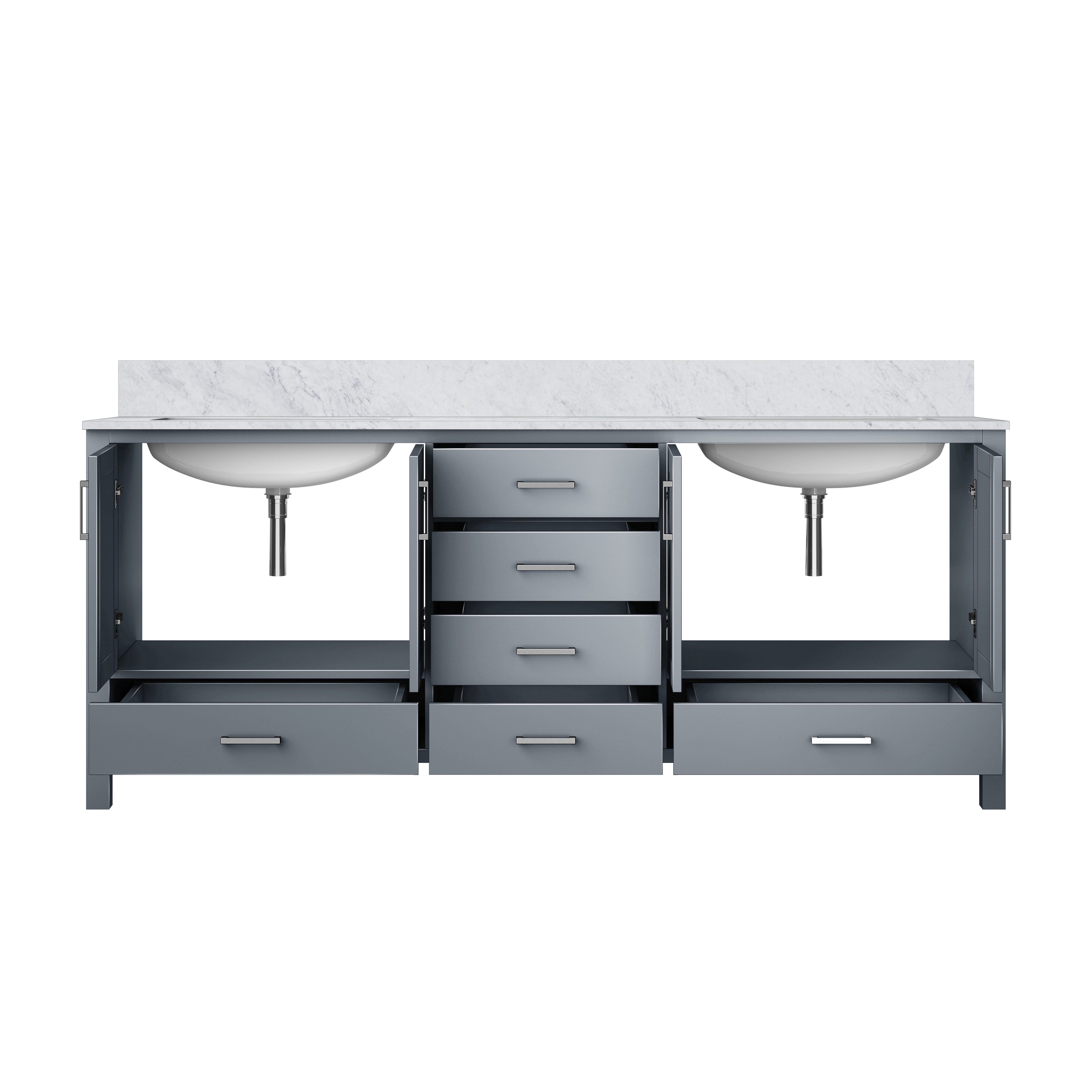 Jacques 80 in. W x 22 in. D Dark Grey Double Bath Vanity