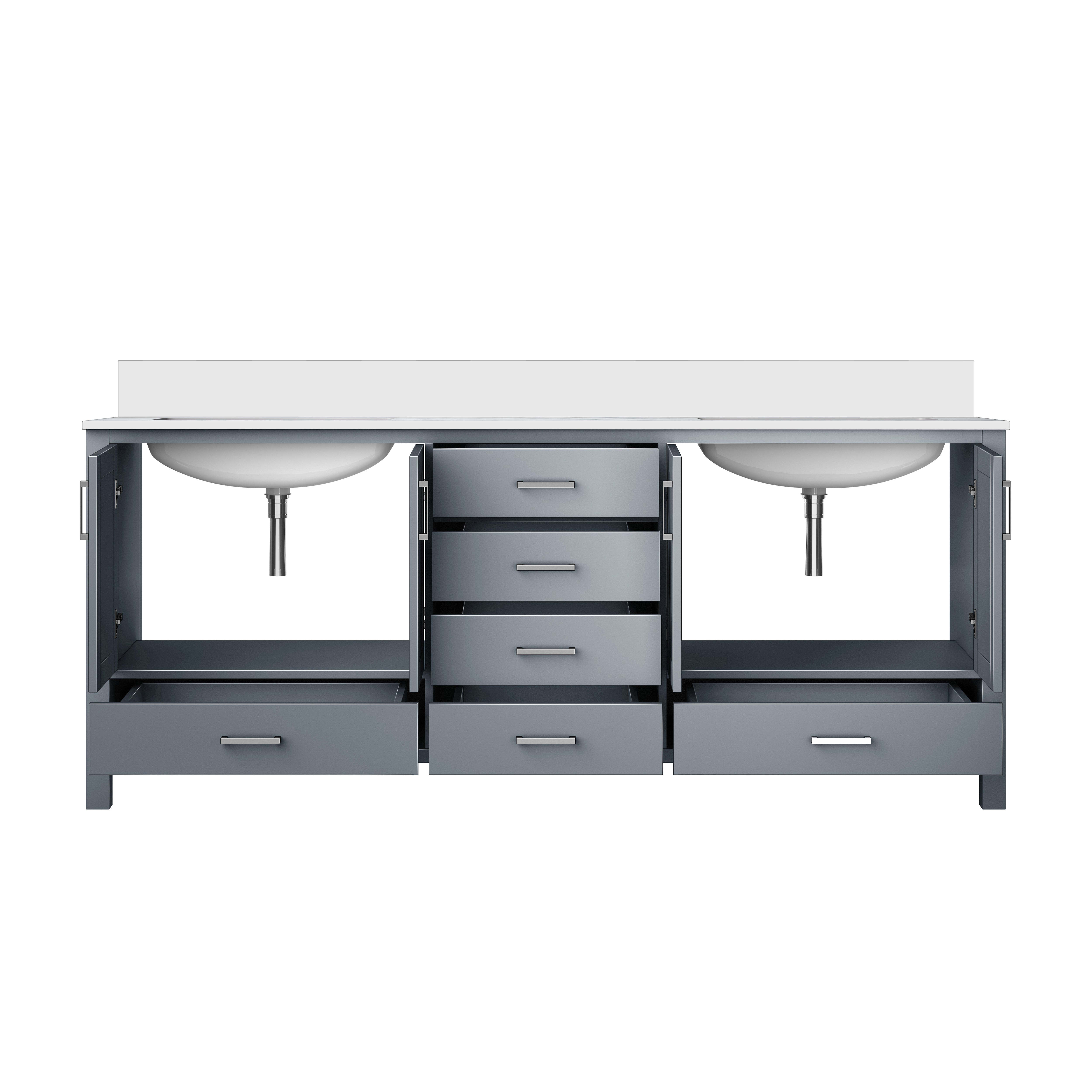 Jacques 80 in. W x 22 in. D Dark Grey Double Bath Vanity