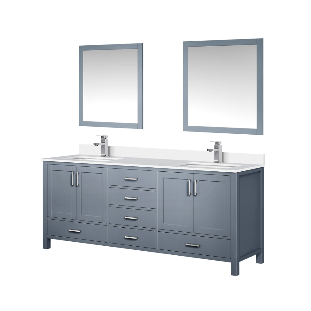 Jacques 80 in. W x 22 in. D Dark Grey Double Bath Vanity