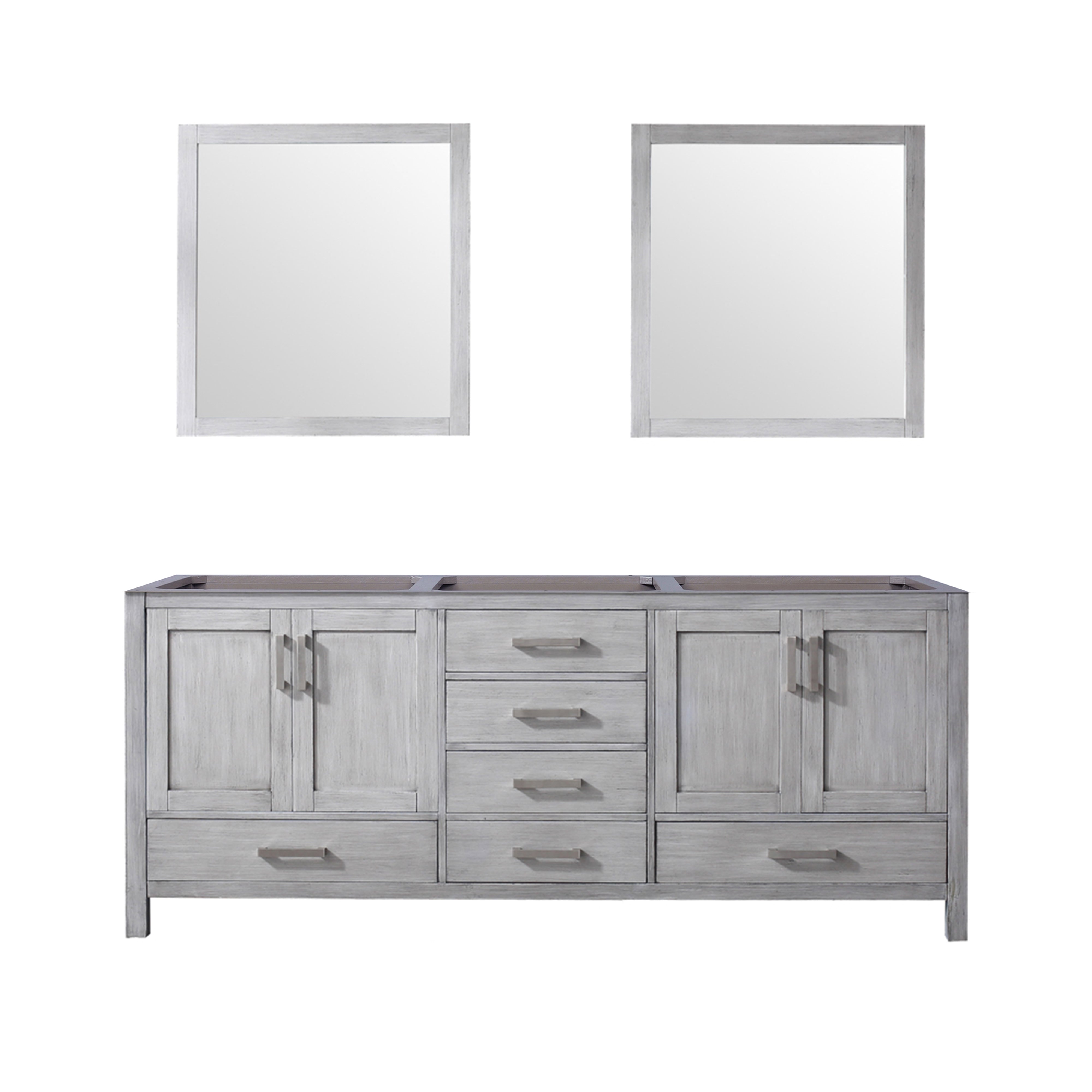 Jacques 80 in. W x 22 in. D Distressed Grey Double Bath Vanity