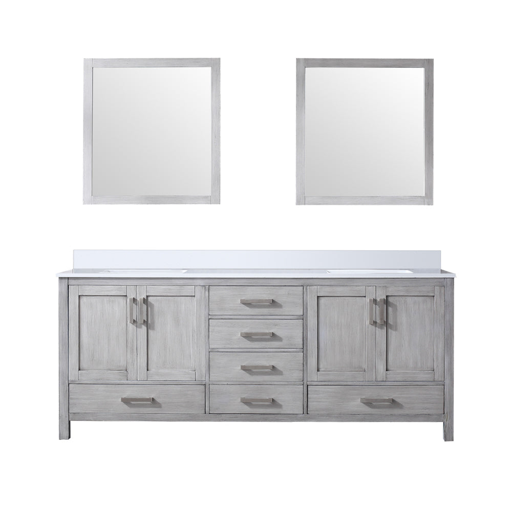 Jacques 80 in. W x 22 in. D Distressed Grey Double Bath Vanity