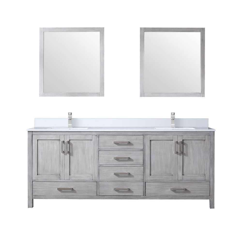 Jacques 80 in. W x 22 in. D Distressed Grey Double Bath Vanity