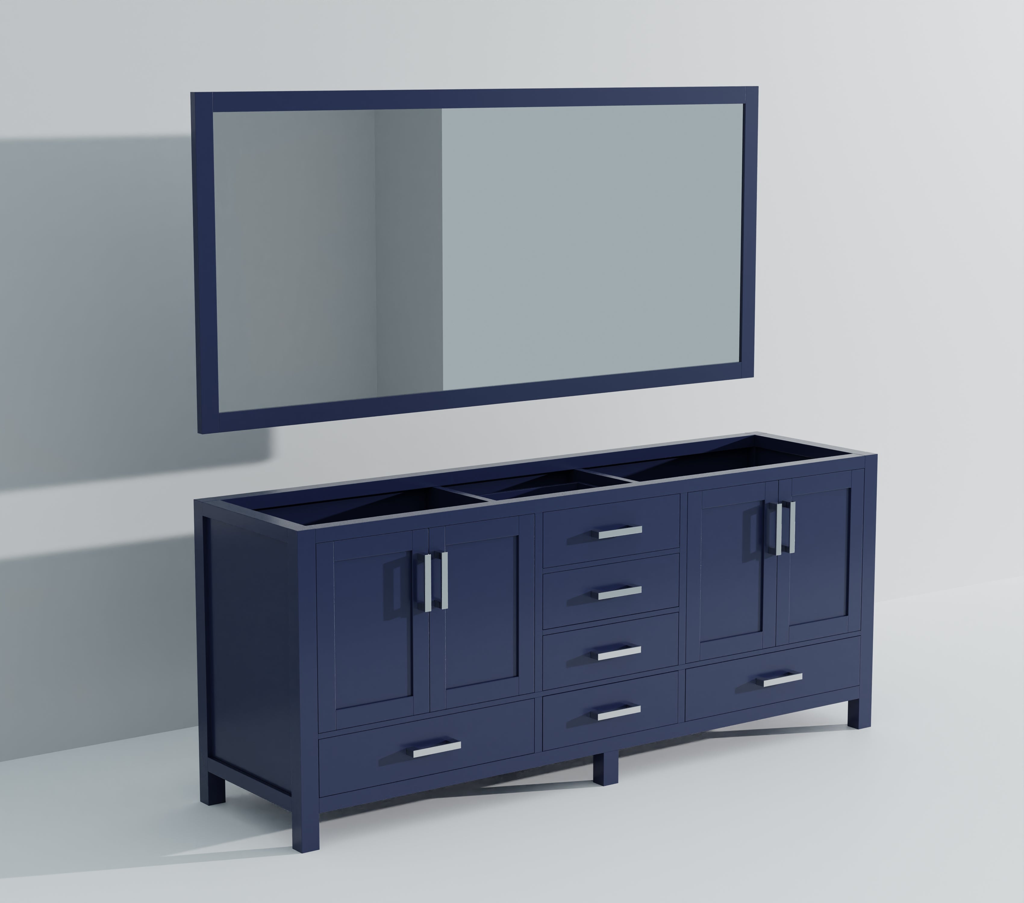 Jacques 80 in. W x 22 in. D Navy Blue Double Bath Vanity