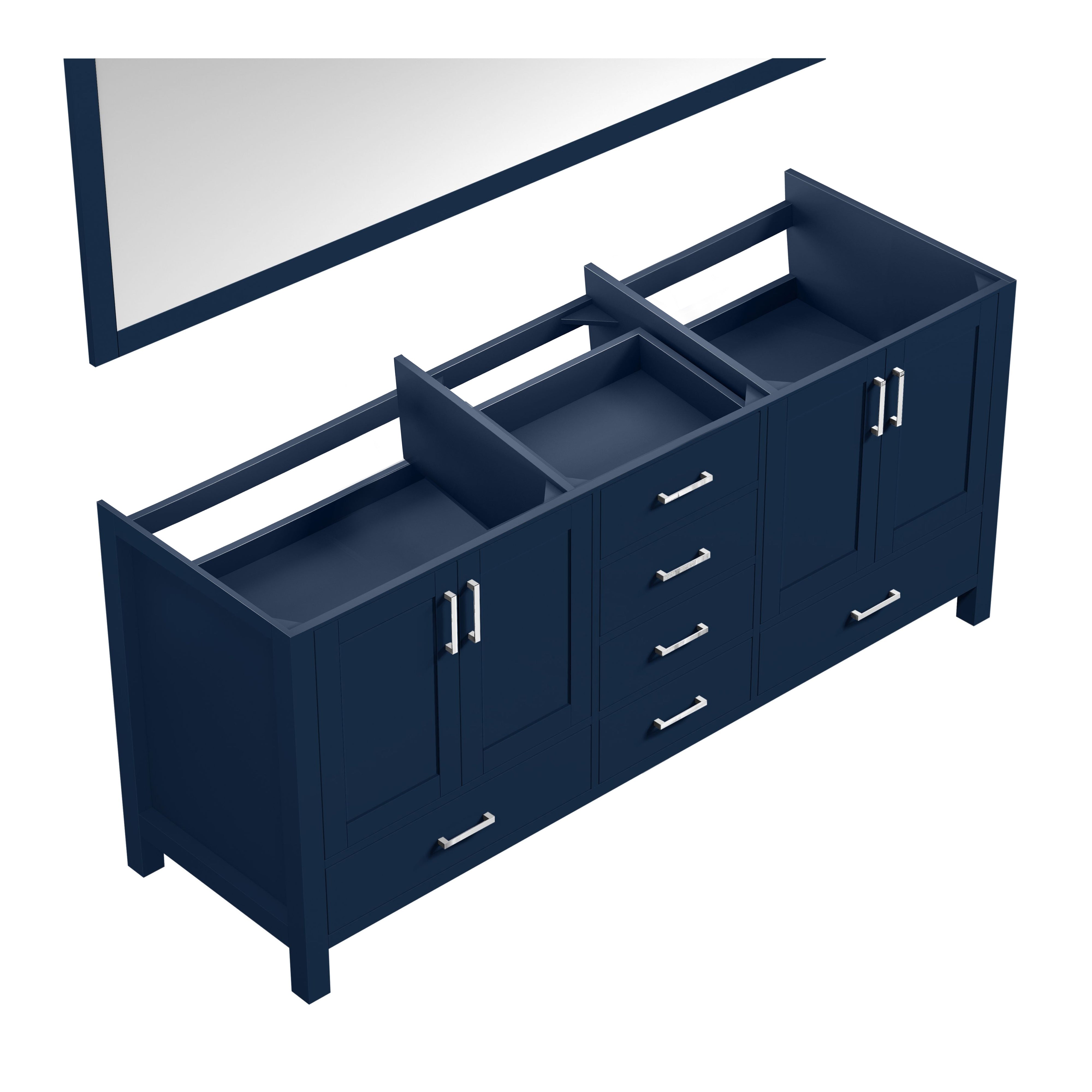 Jacques 80 in. W x 22 in. D Navy Blue Double Bath Vanity