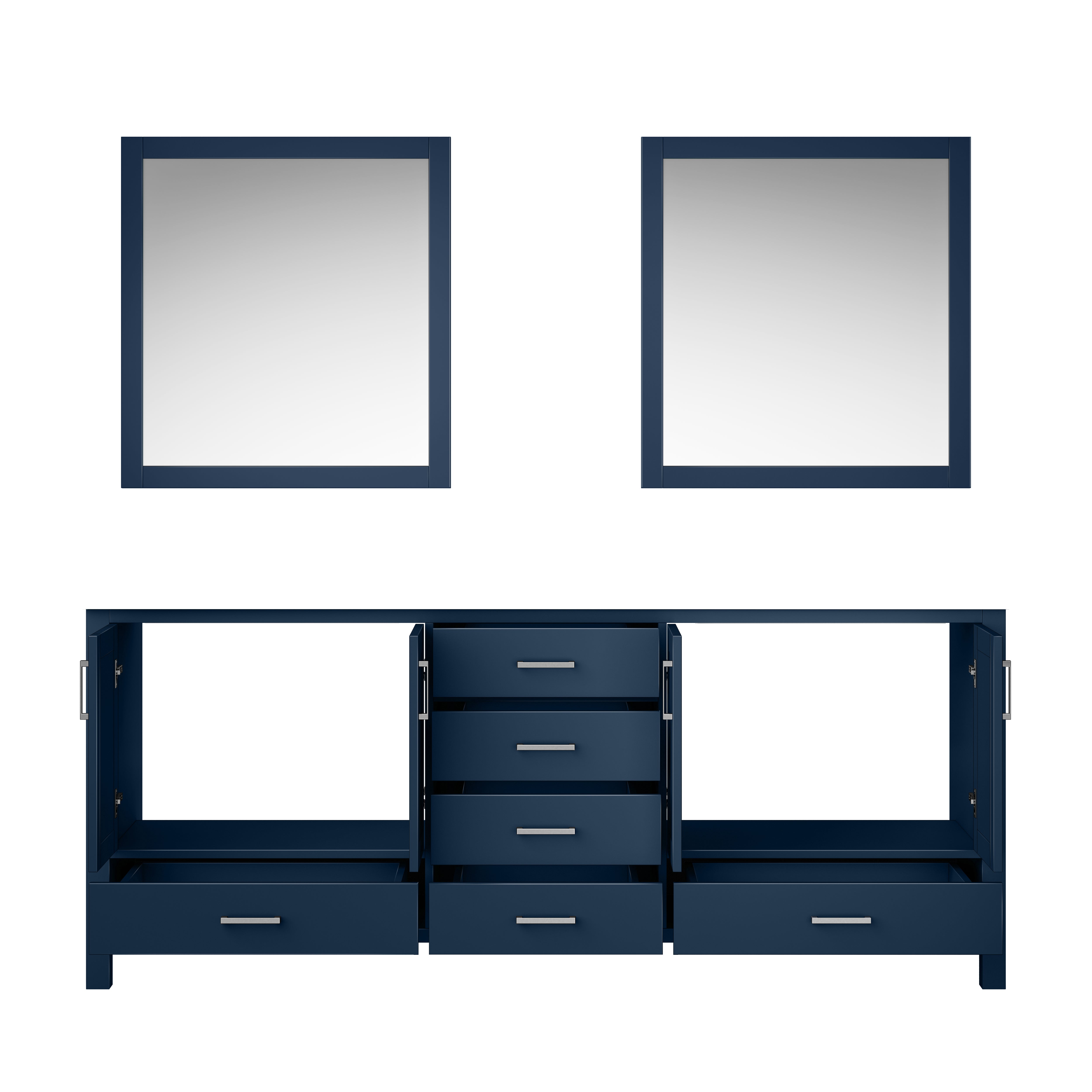 Jacques 80 in. W x 22 in. D Navy Blue Double Bath Vanity