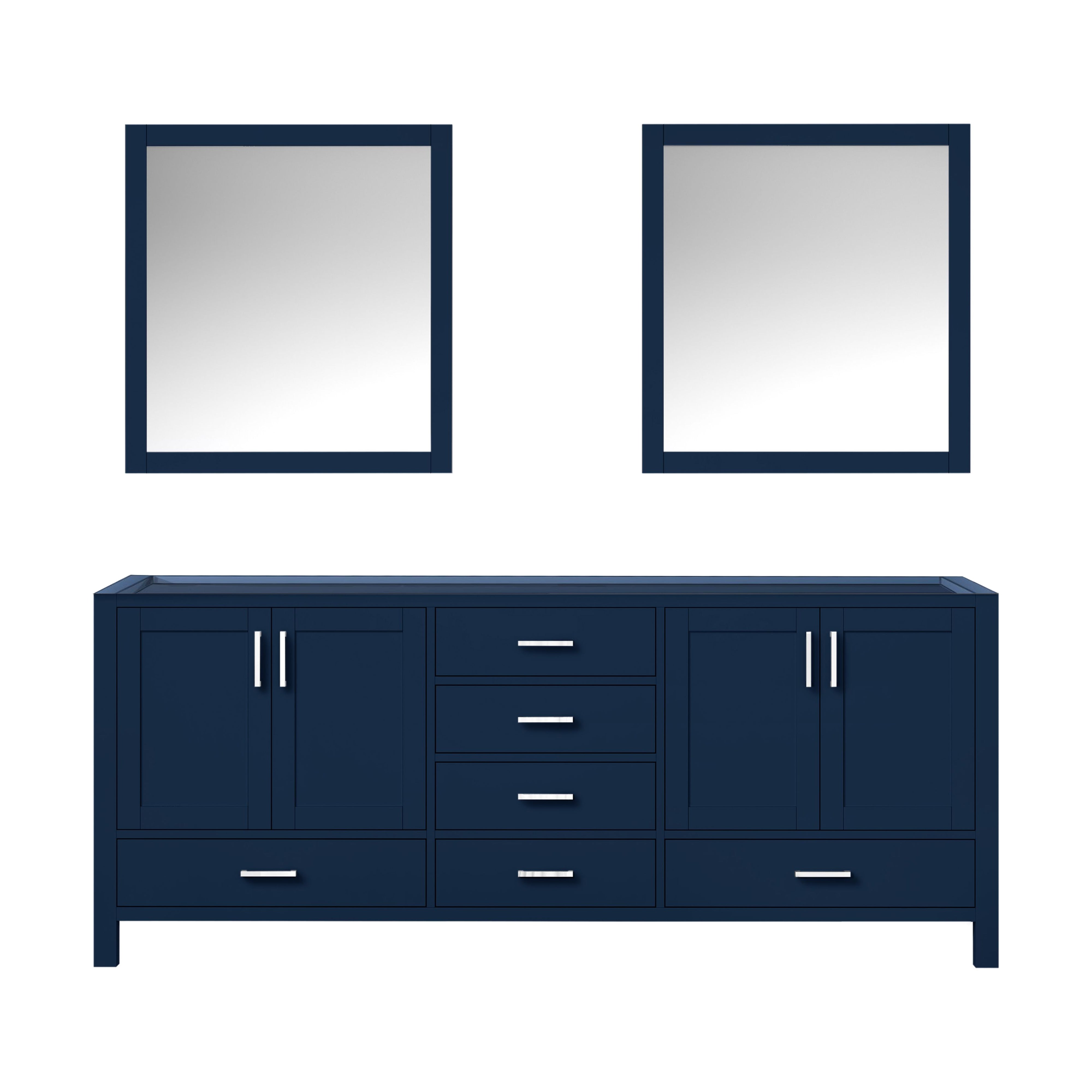 Jacques 80 in. W x 22 in. D Navy Blue Double Bath Vanity
