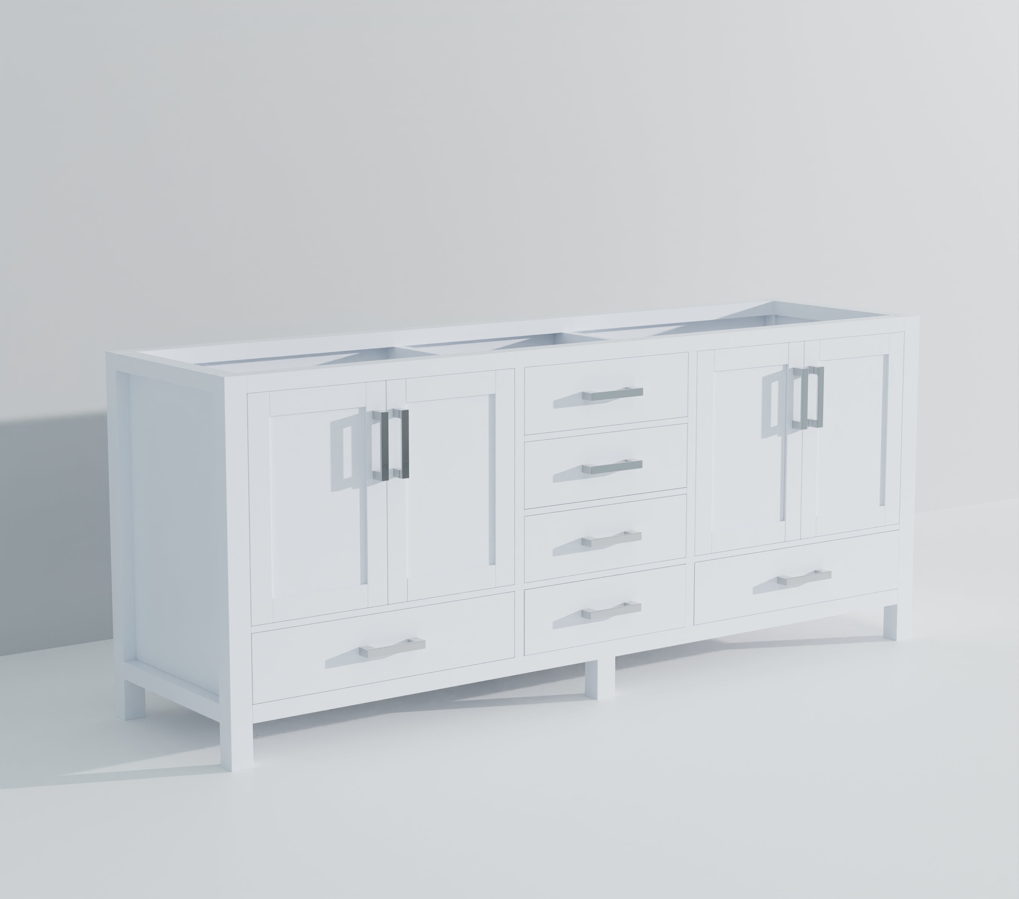 Jacques 84 in. W x 22 in. D White Double Bath Vanity