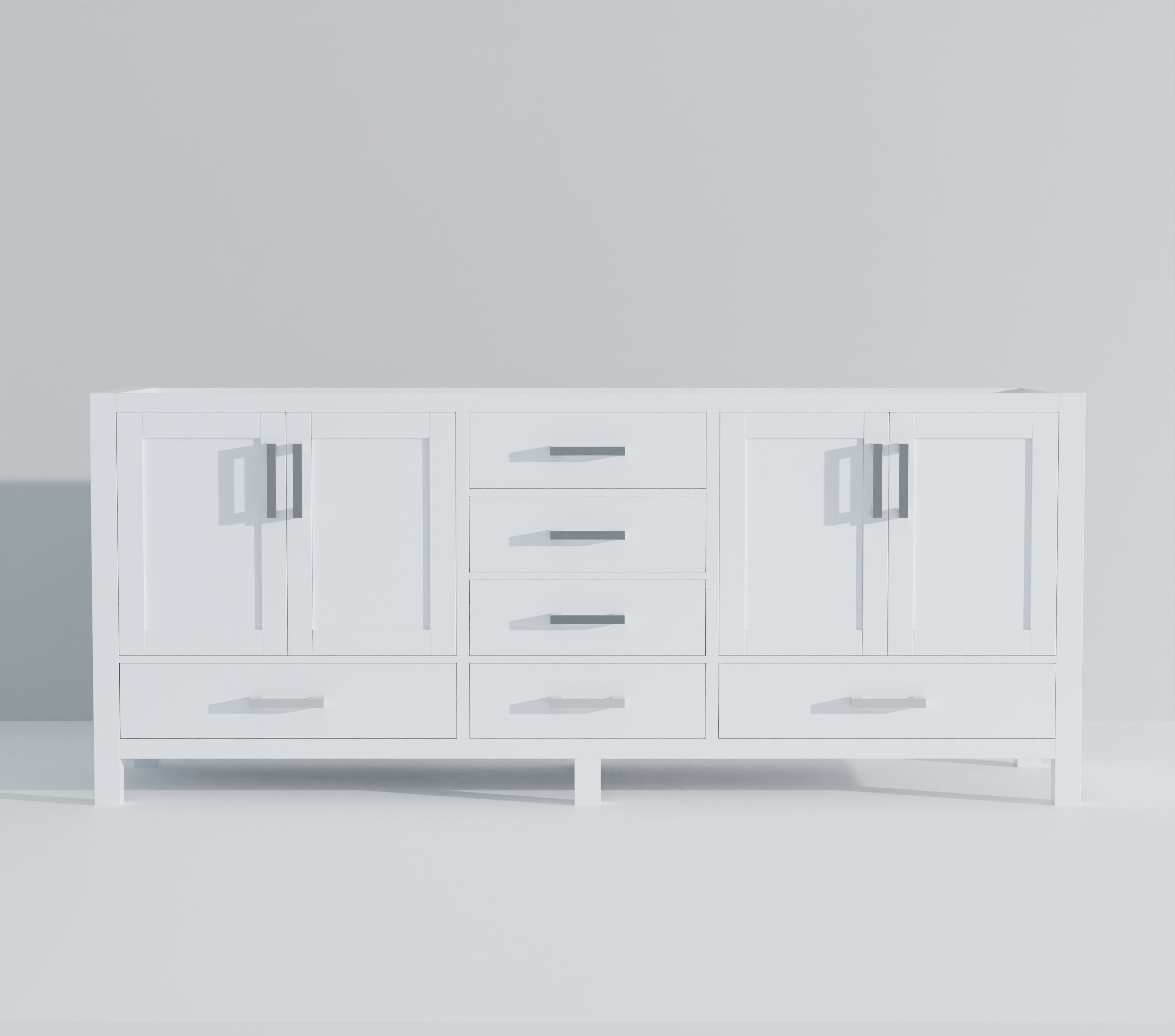 Jacques 84 in. W x 22 in. D White Double Bath Vanity