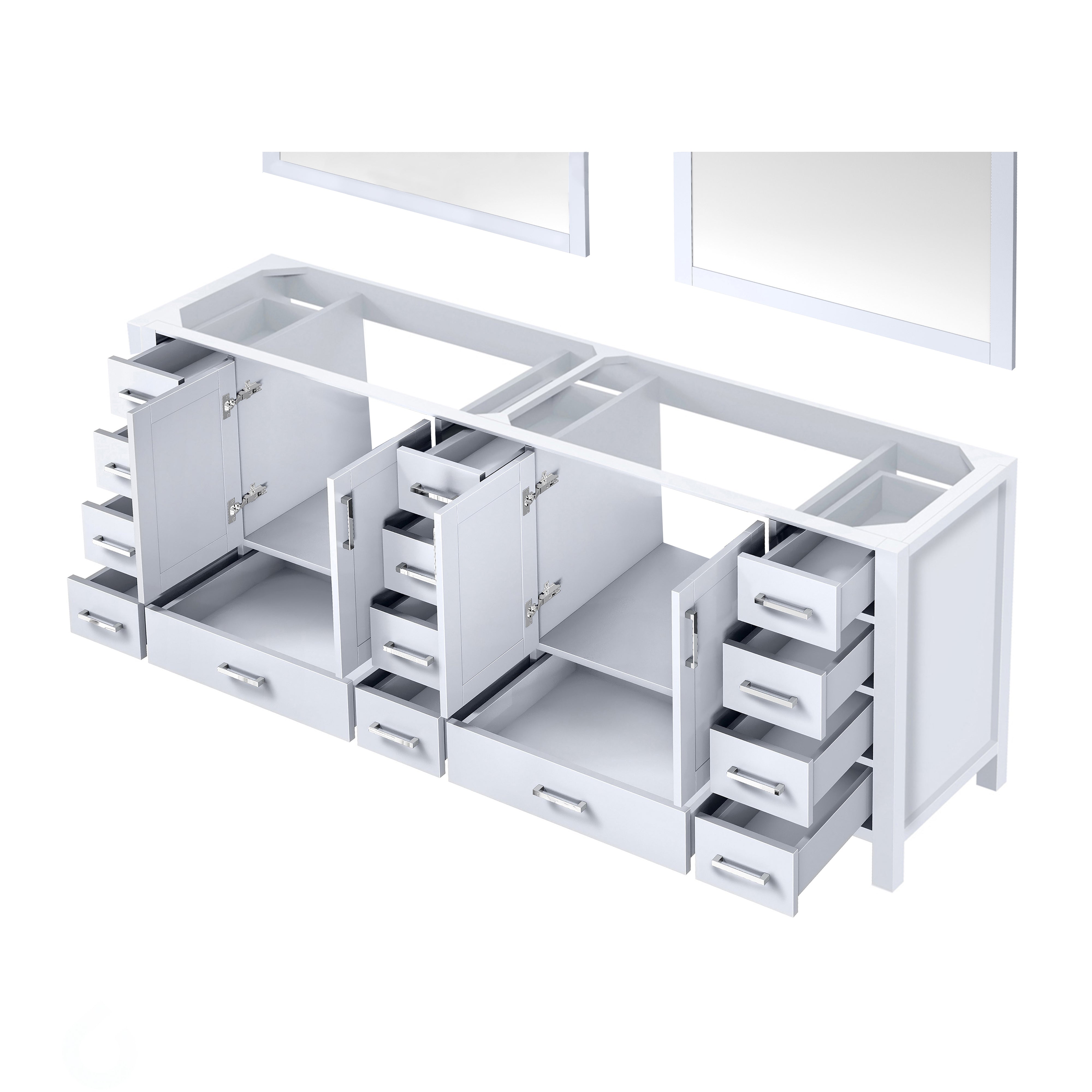 Jacques 84 in. W x 22 in. D White Double Bath Vanity