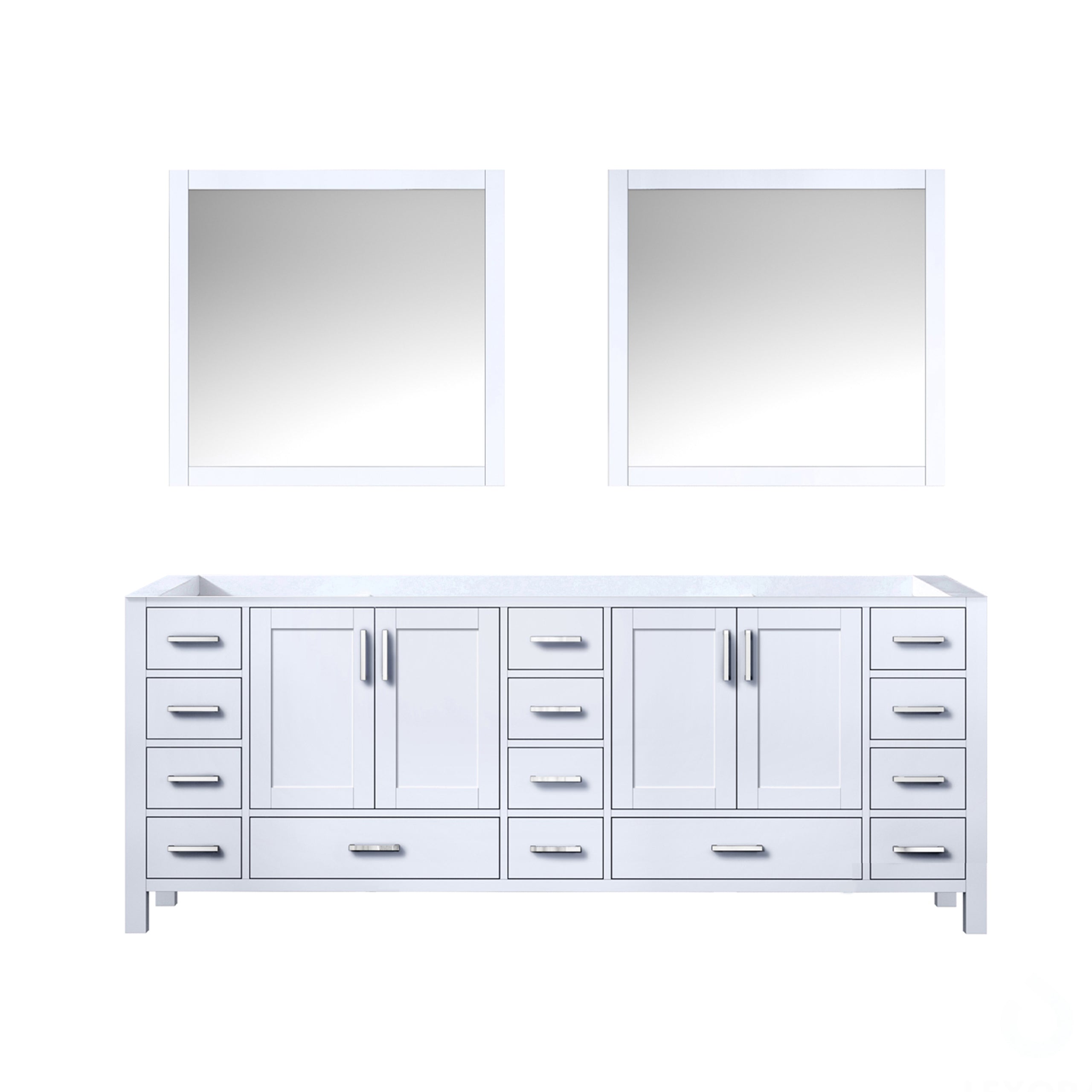 Jacques 84 in. W x 22 in. D White Double Bath Vanity
