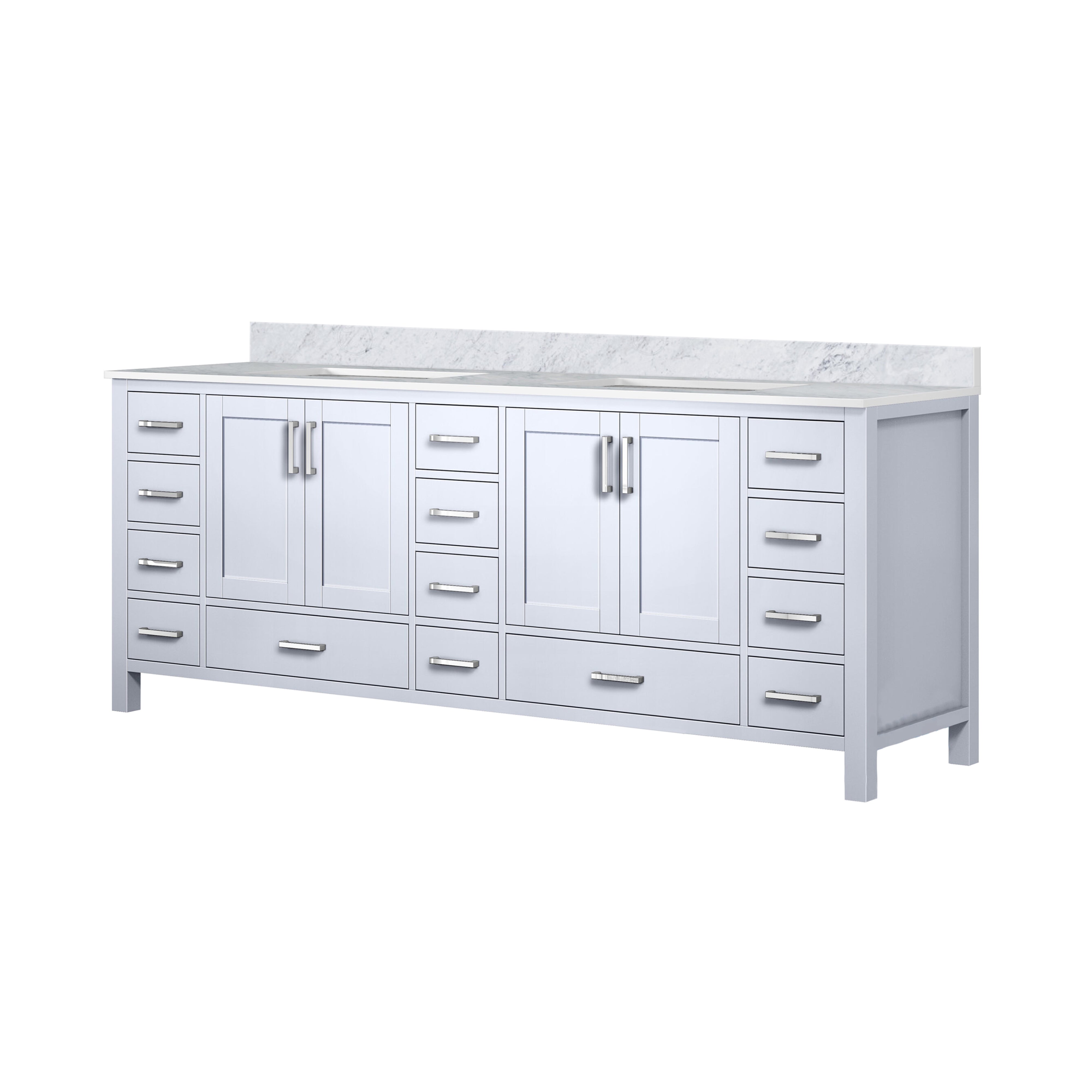 Jacques 84 in. W x 22 in. D White Double Bath Vanity